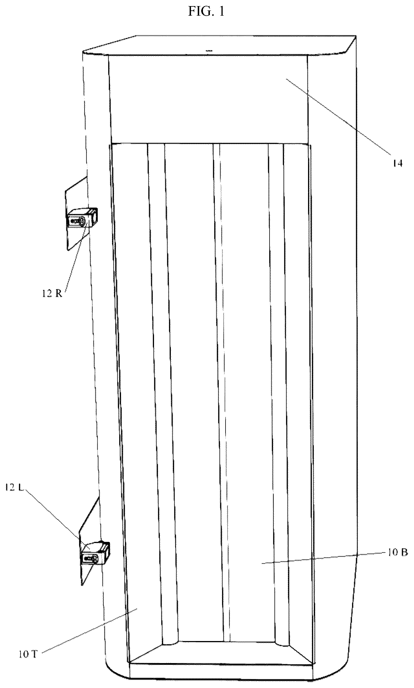 Patent US12097299 — Method and apparatus for sanitization of hand coverings — Figure 1