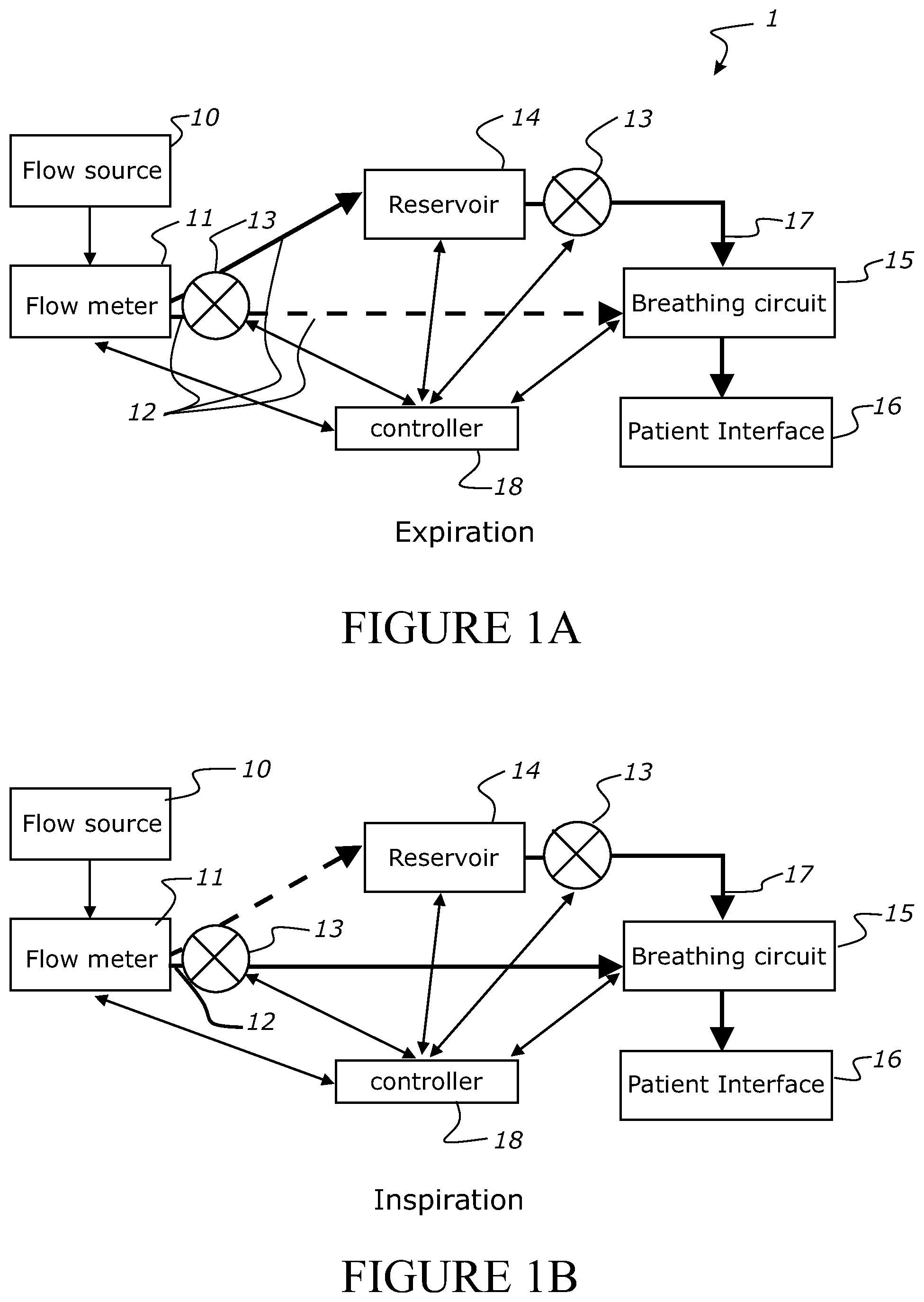 Patent US12097324 Figure 1 – Apparatus for controlling gas delivery to a patient