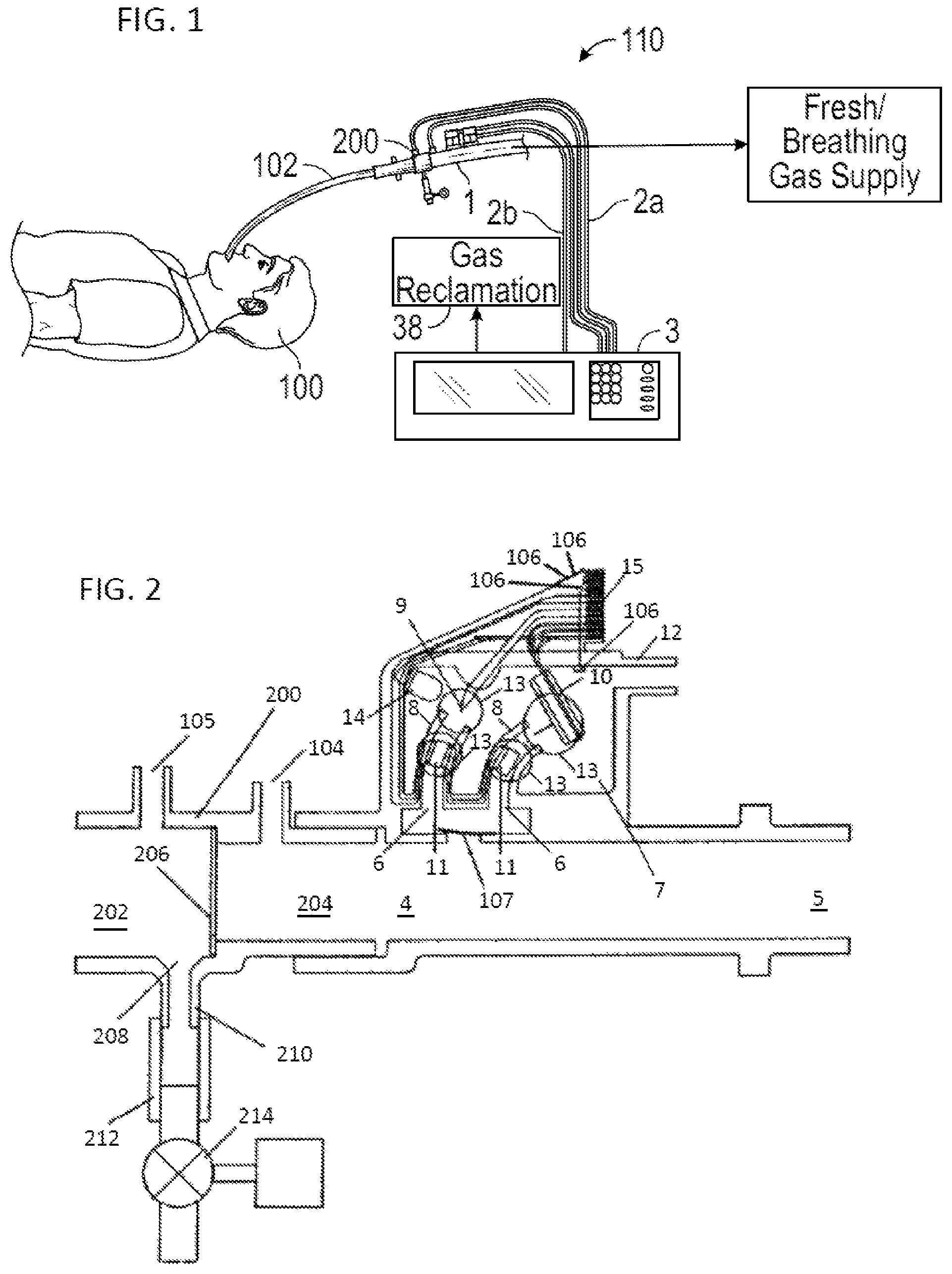 Patent US12097328 — Apparatus and method for monitoring the degree of integration between the functions of the heart and the lungs, and the therapeutic success of resuscitative interventions — Figure 1