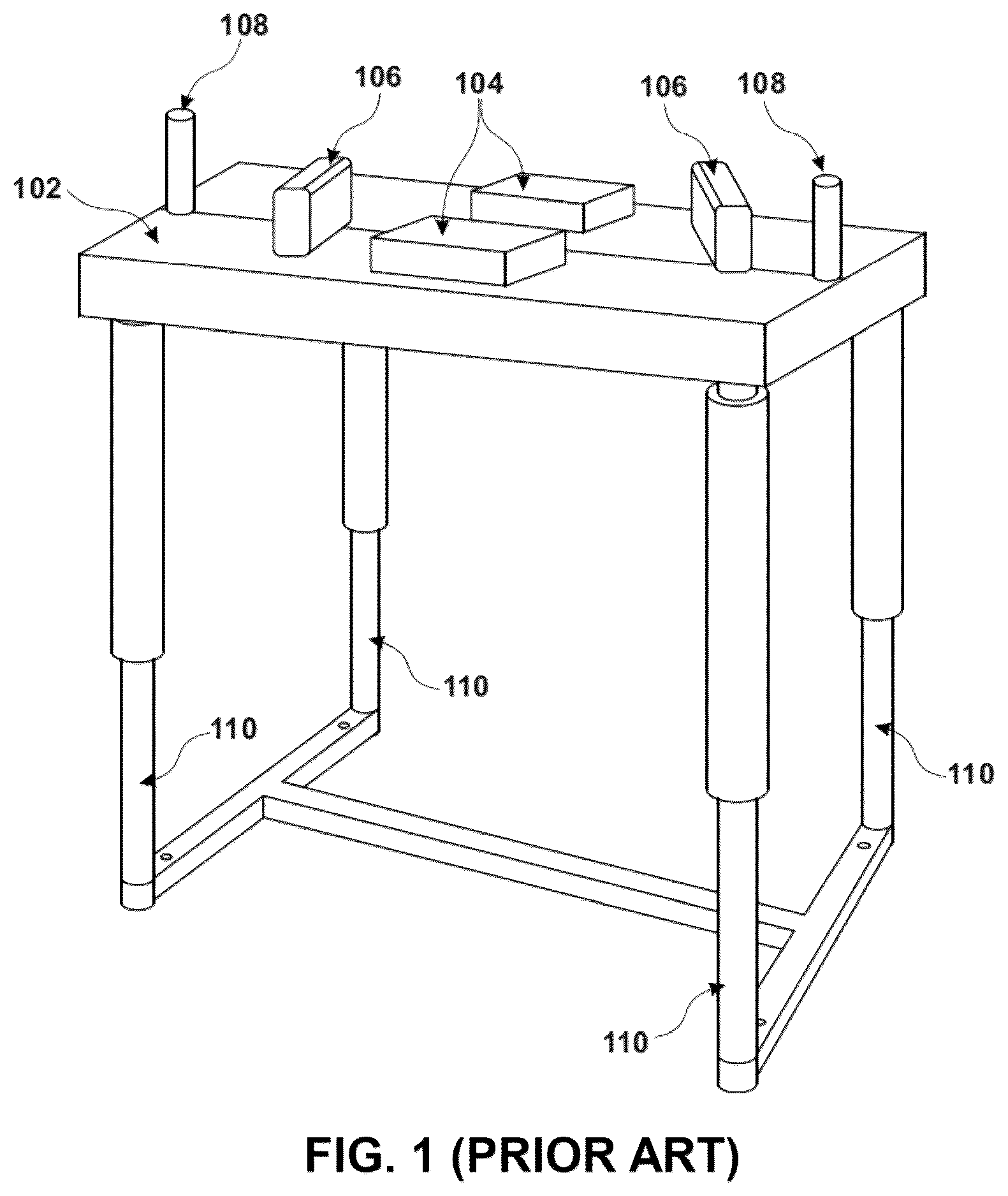 Patent US12097402 — Table for armwrestling that enables upright assembly thereof — Figure 1