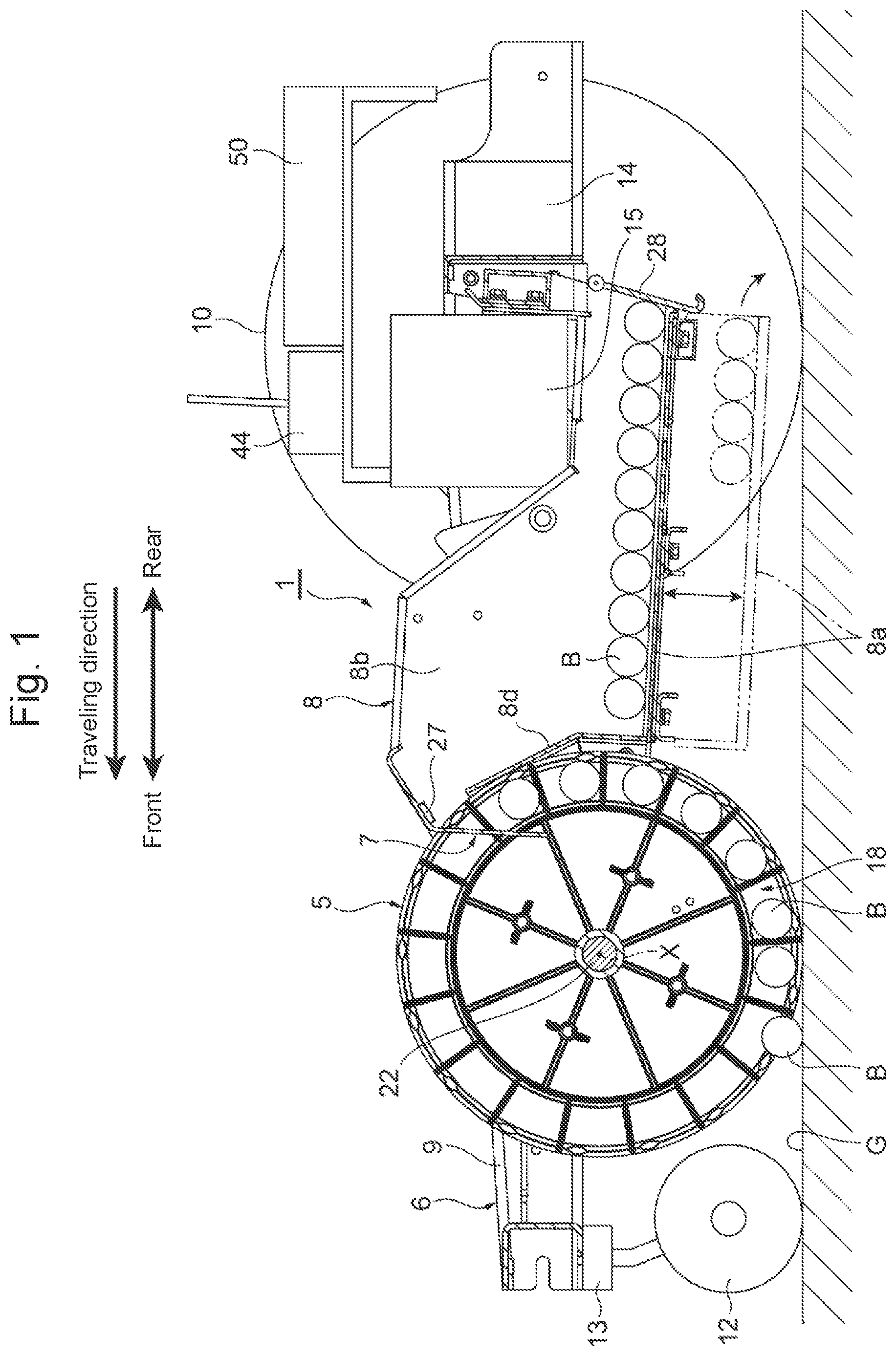 Patent US12097409 — Scattered object collection system — Figure 1