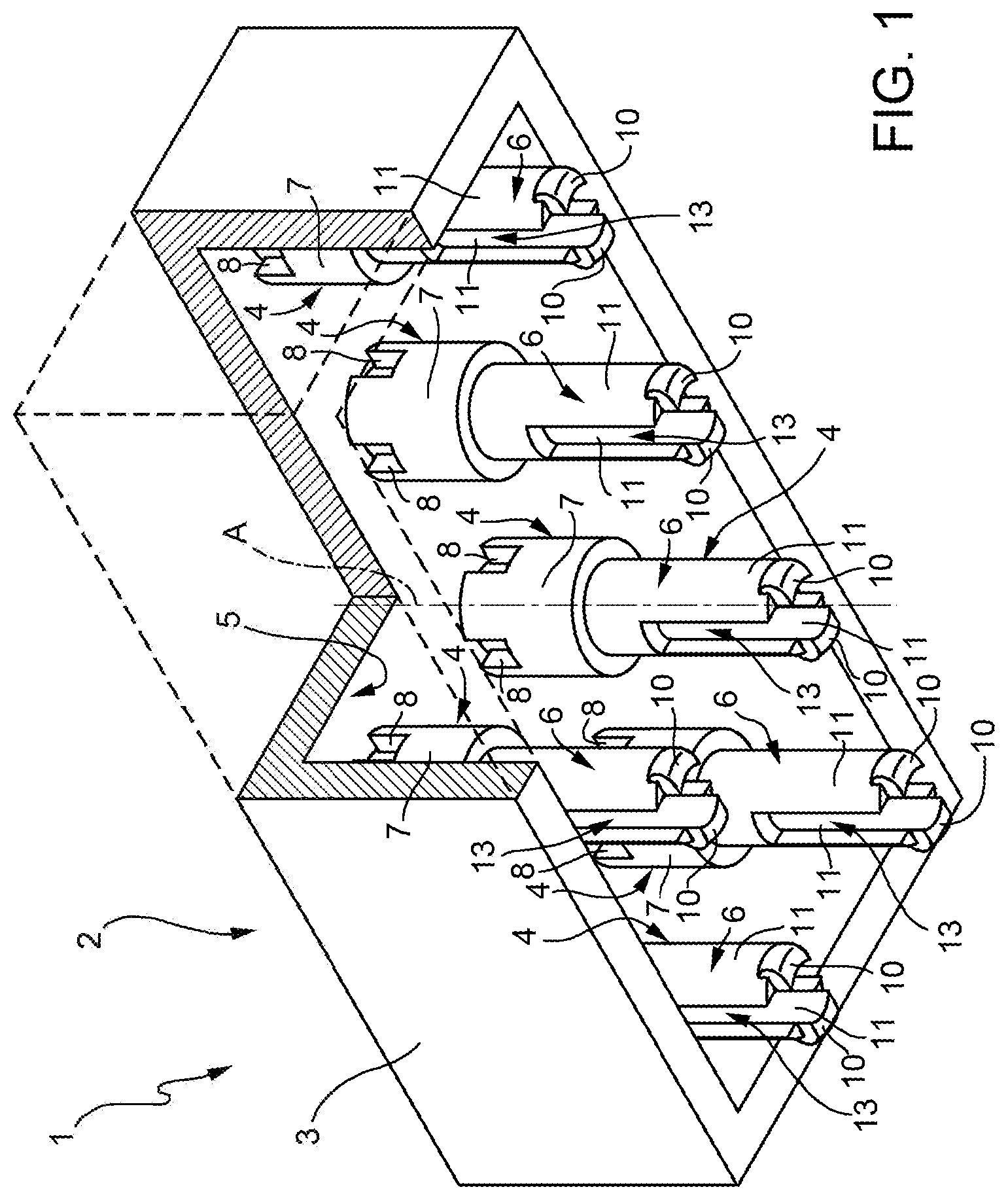Patent US12097445 — Toy building element and toy building set — Figure 1