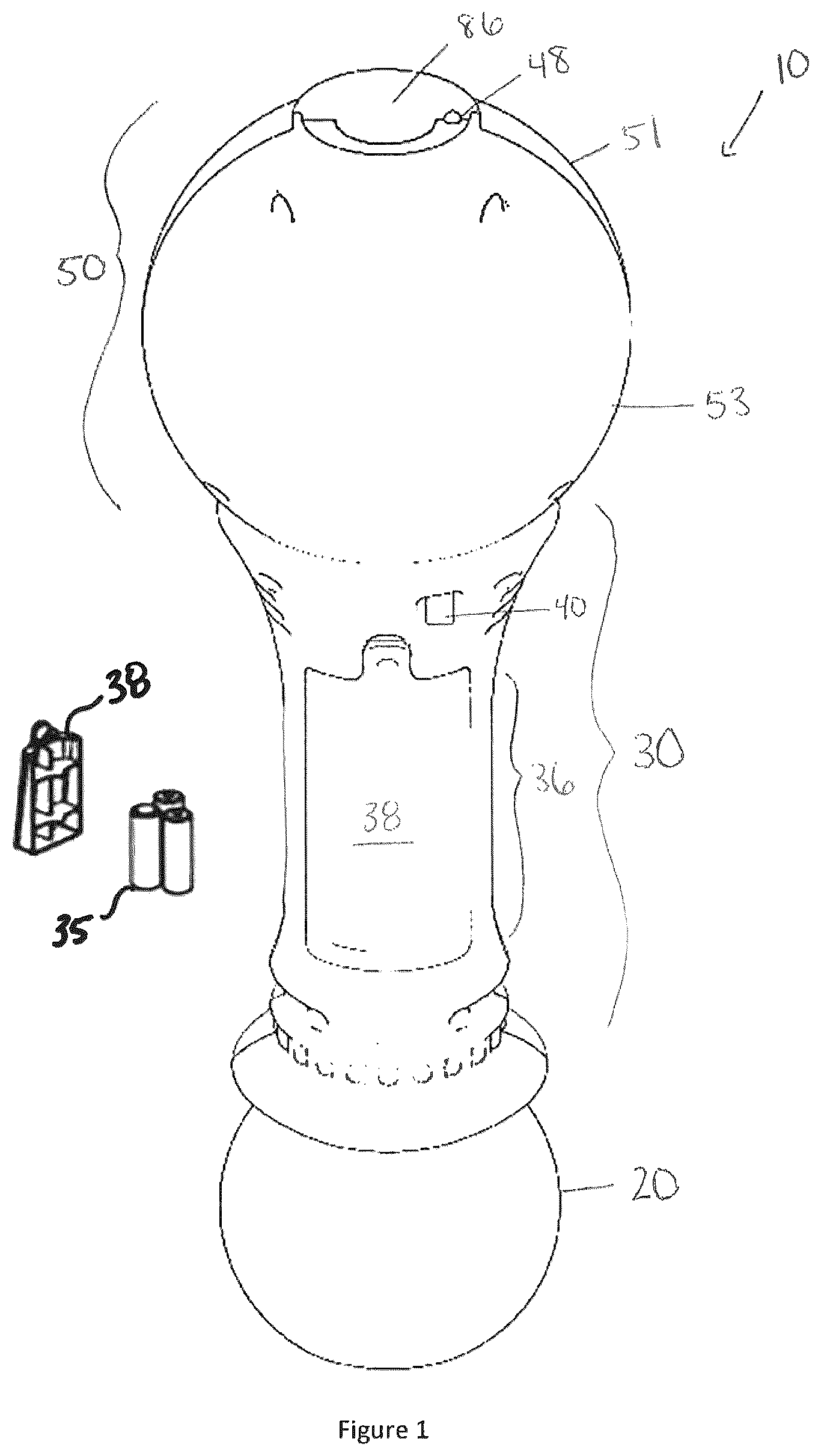Patent US12097447 — Bubble producing device — Figure 1