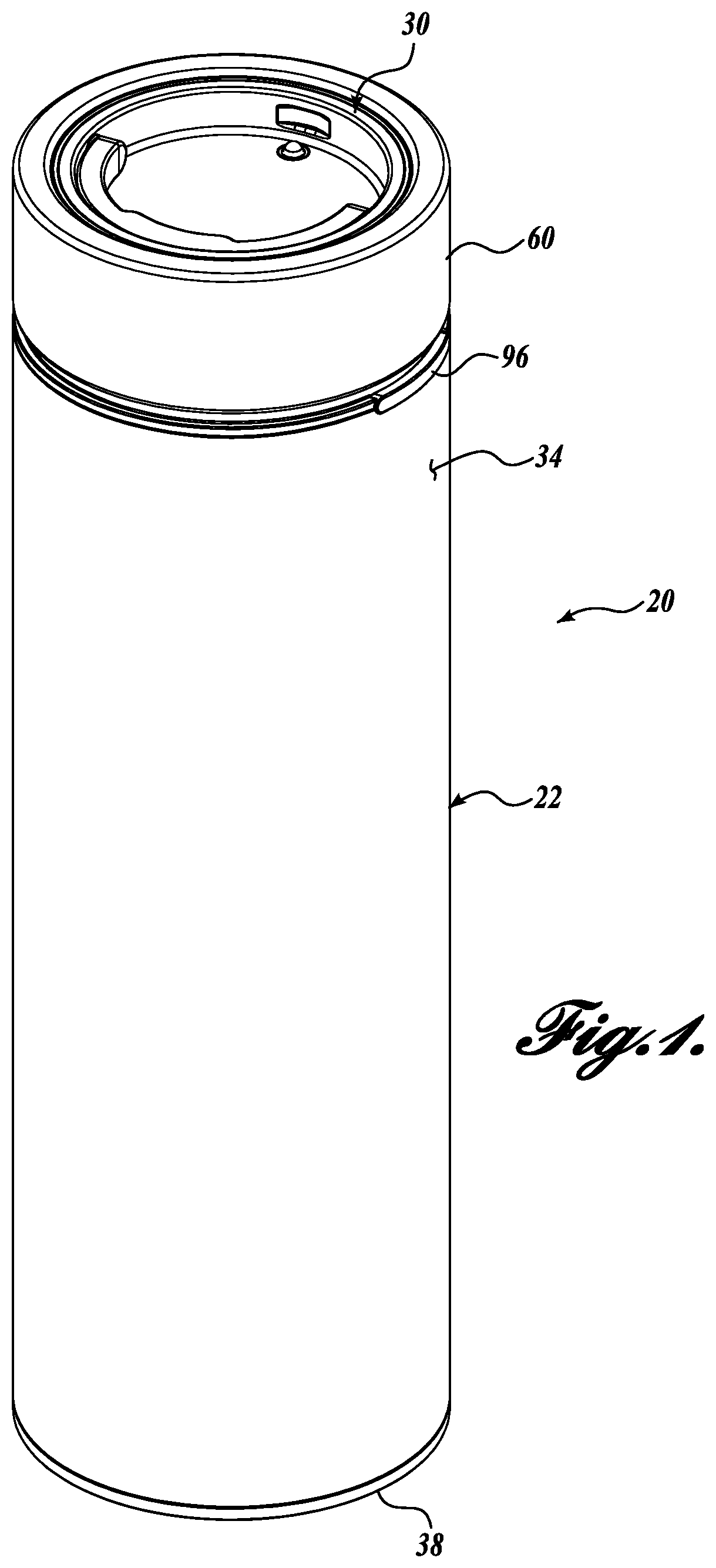 Patent US12097450 — Filtration container assemblies and methods — Figure 1