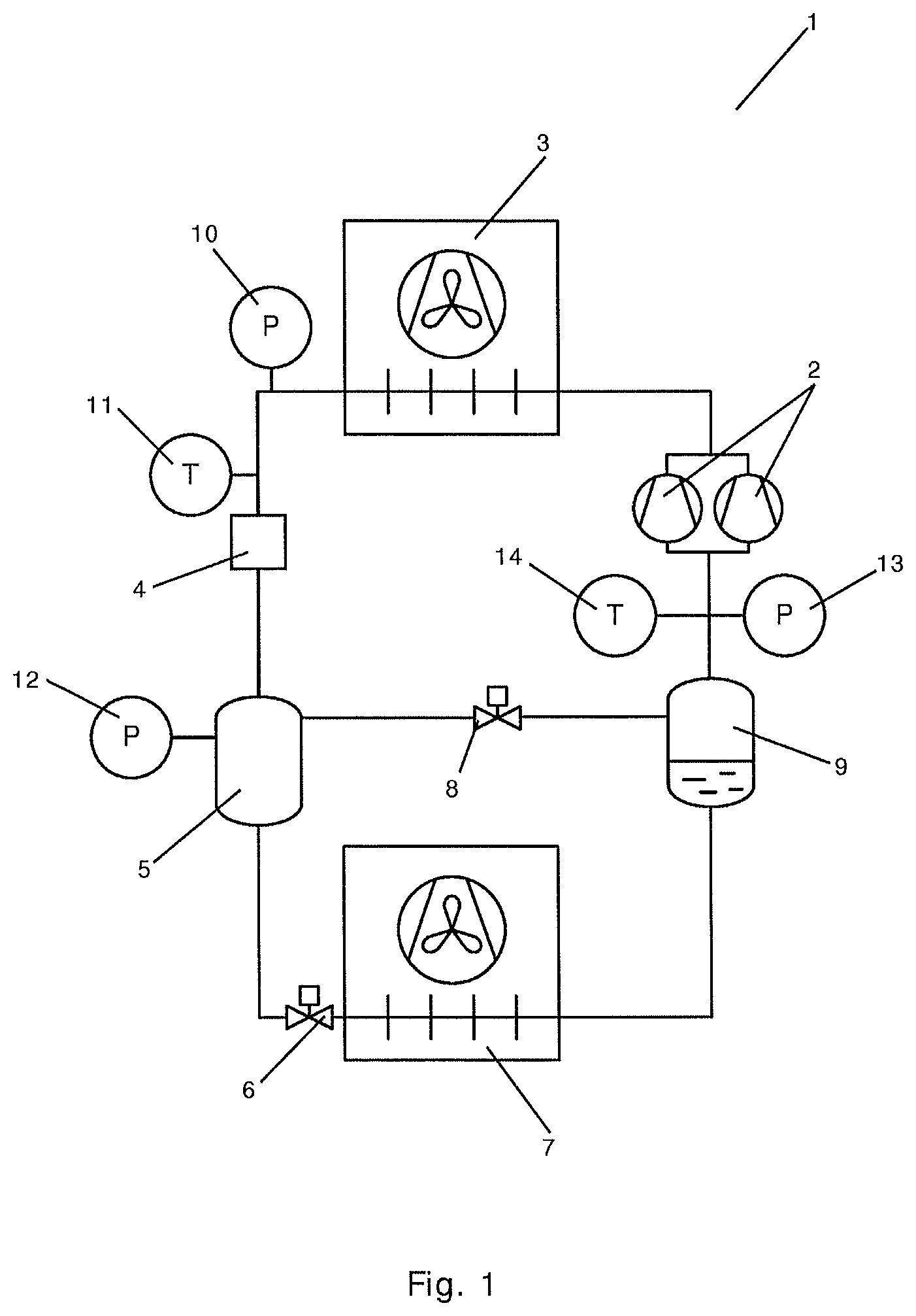 Patent US12097451 — Method for controlling a vapour compression system during gas bypass valve malfunction — Figure 1