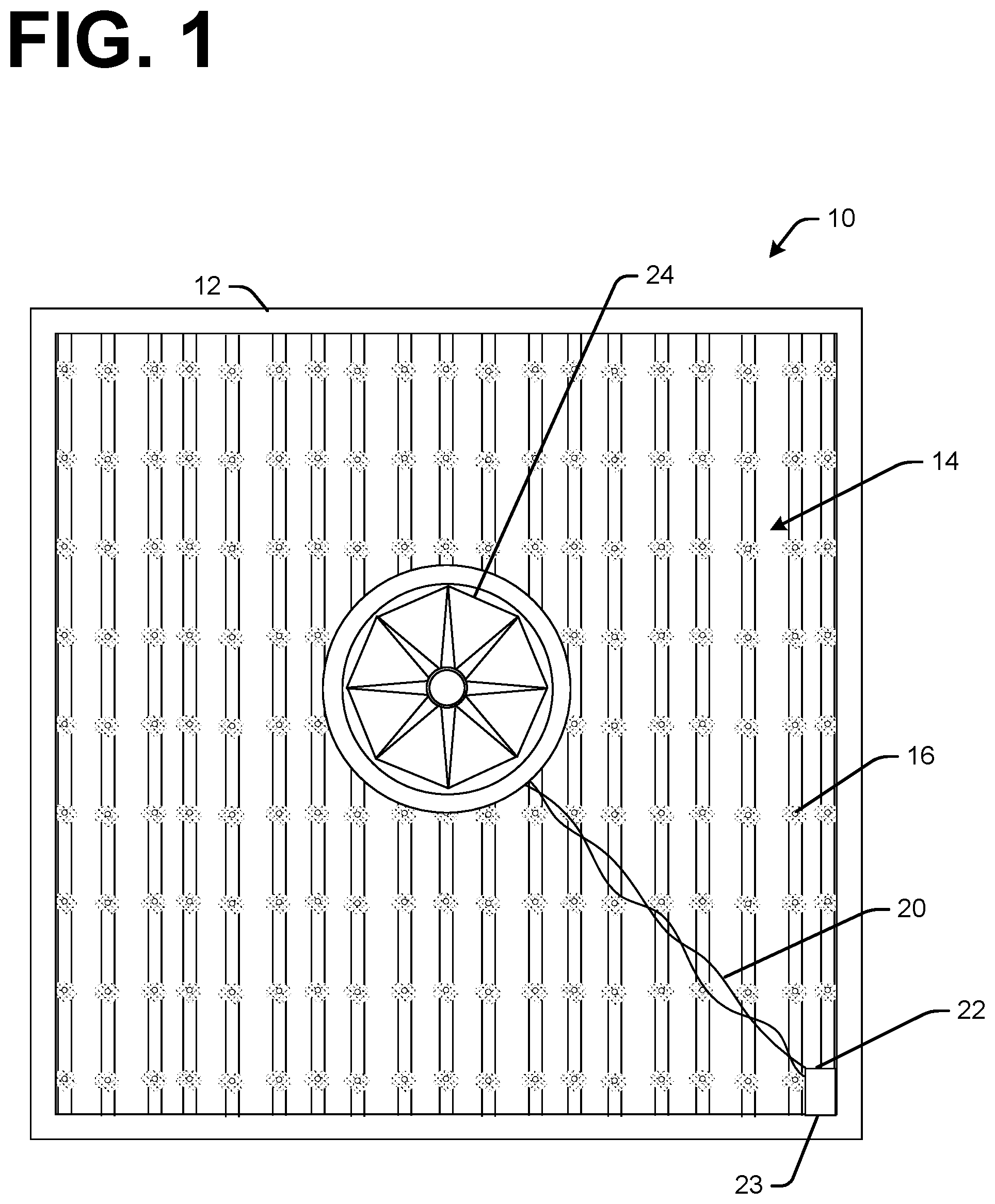 Patent US12097455 — Ultraviolet return vent air filter — Figure 1