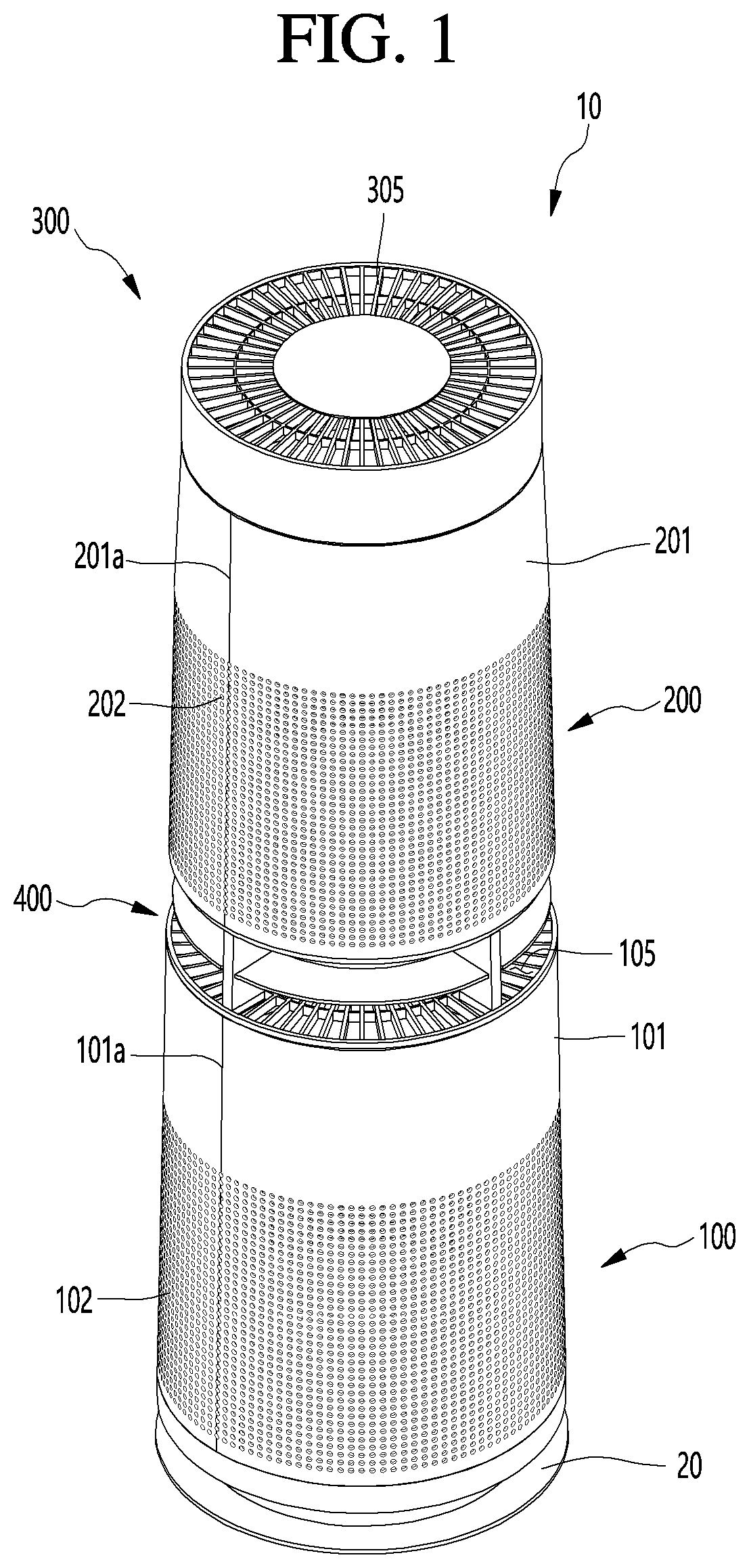 Patent US12097456 — Air purifier — Figure 1