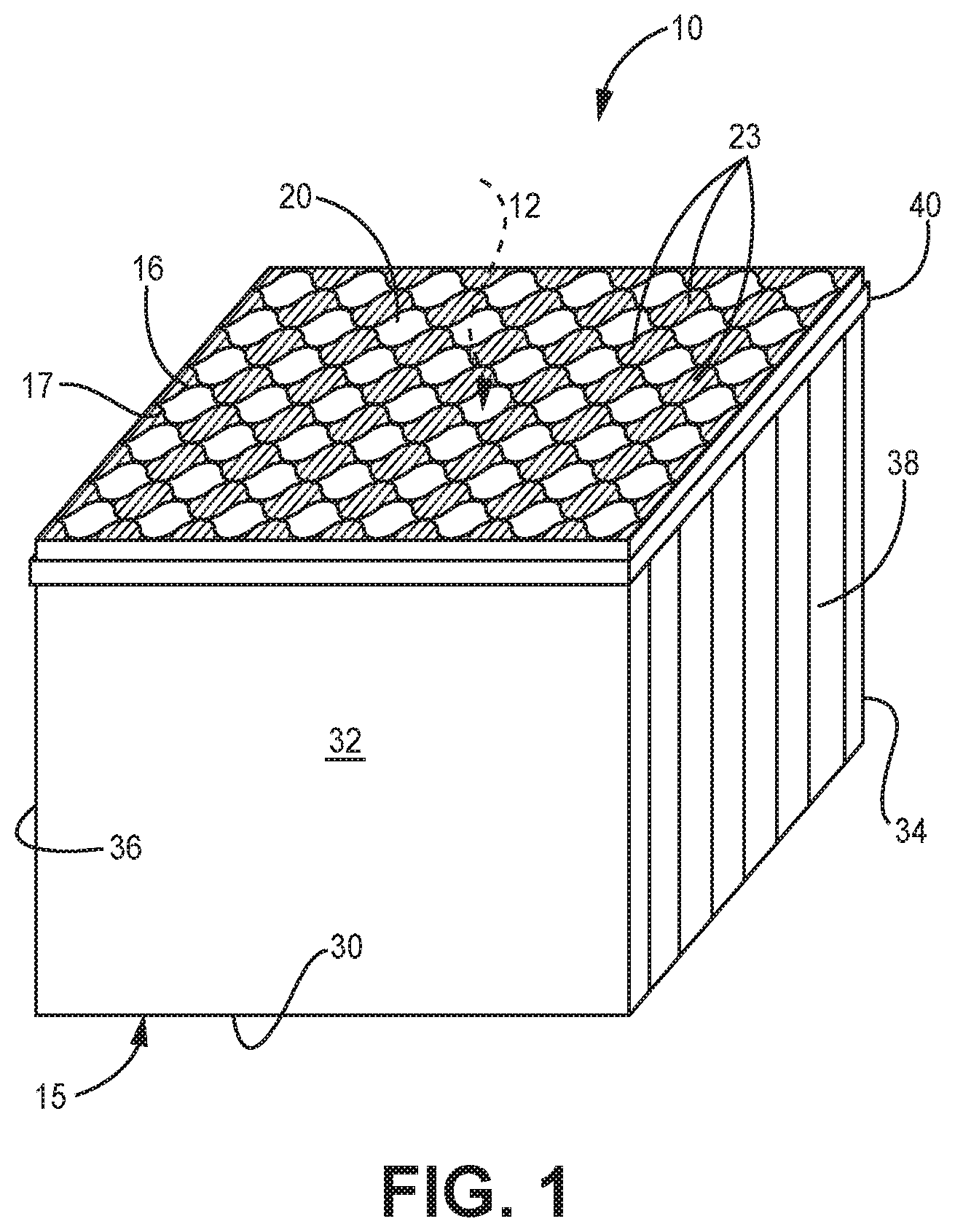 Patent US12097459 — Fluted filtration media, filtration media packs, and filtration elements — Figure 1