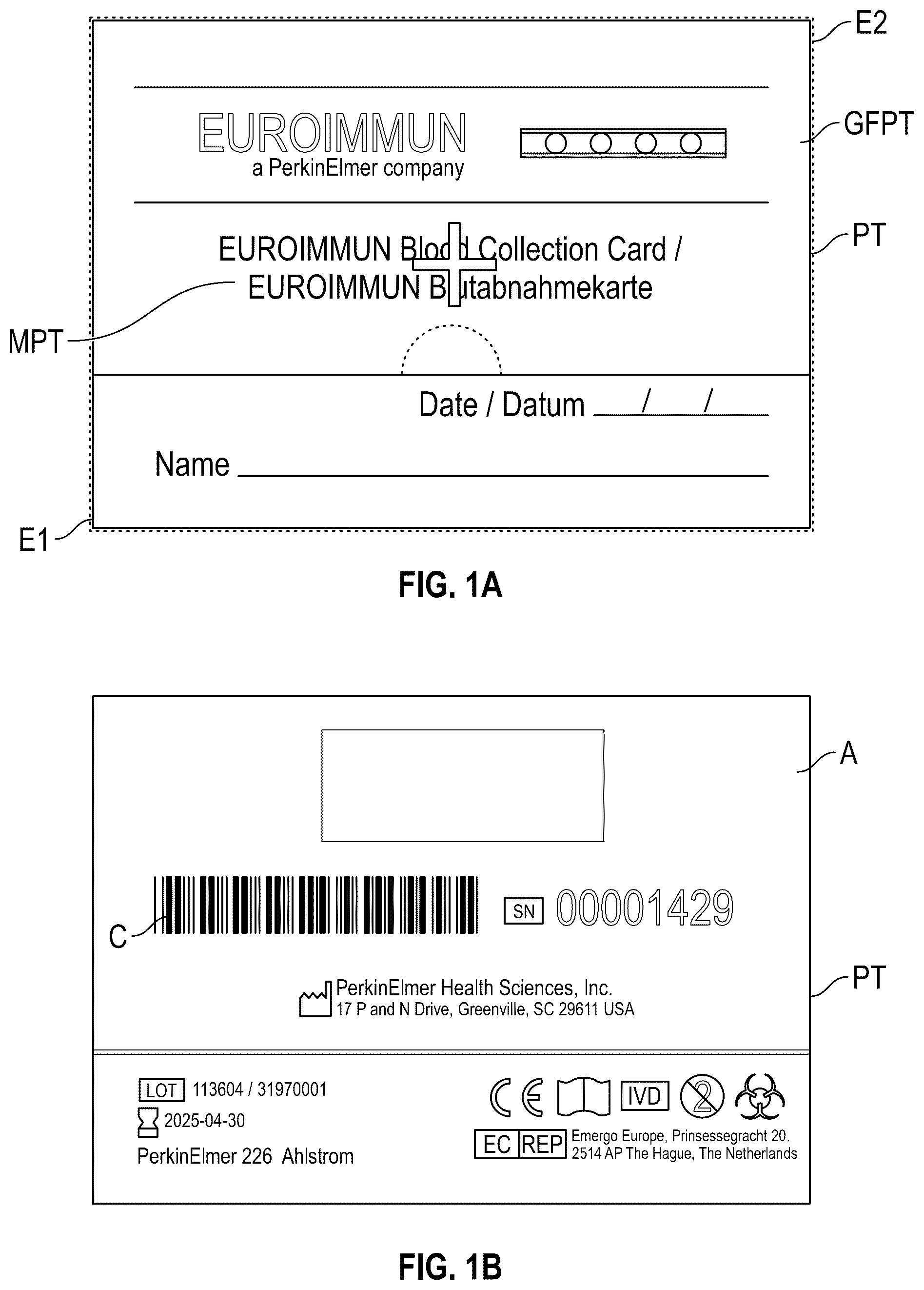 Patent US12097493 — Kit including planar sample carrier with absorbent membrane layer and box — Figure 1