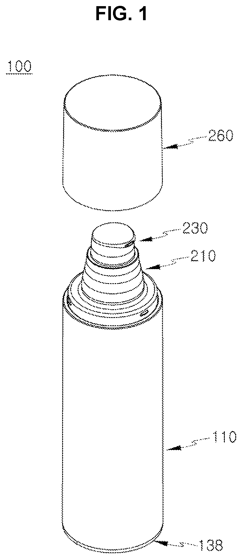 Patent US12097515 — Container for spraying liquid — Figure 1