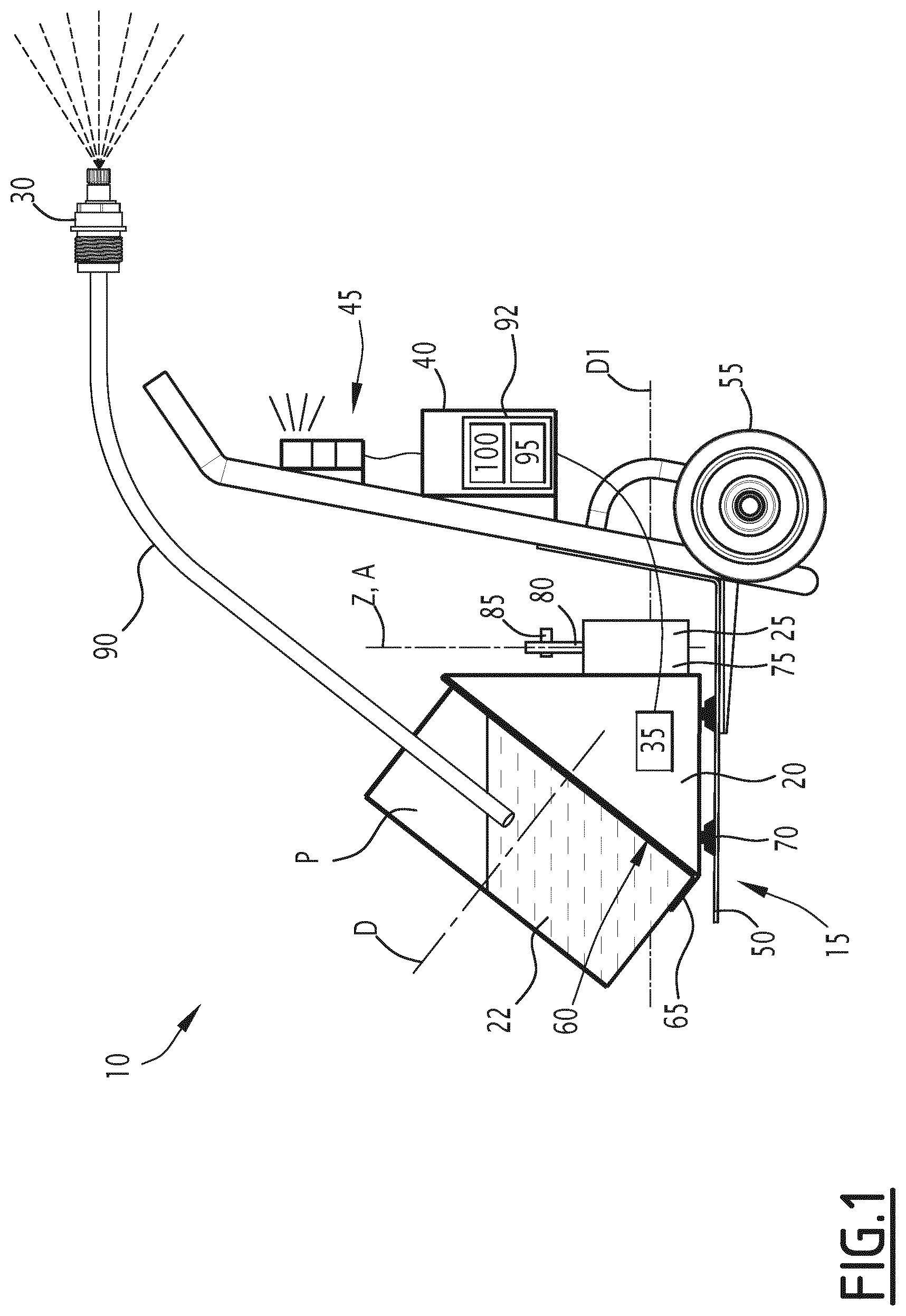 Patent US12097517 — Device for measuring a mass of a body and associated methods — Figure 1