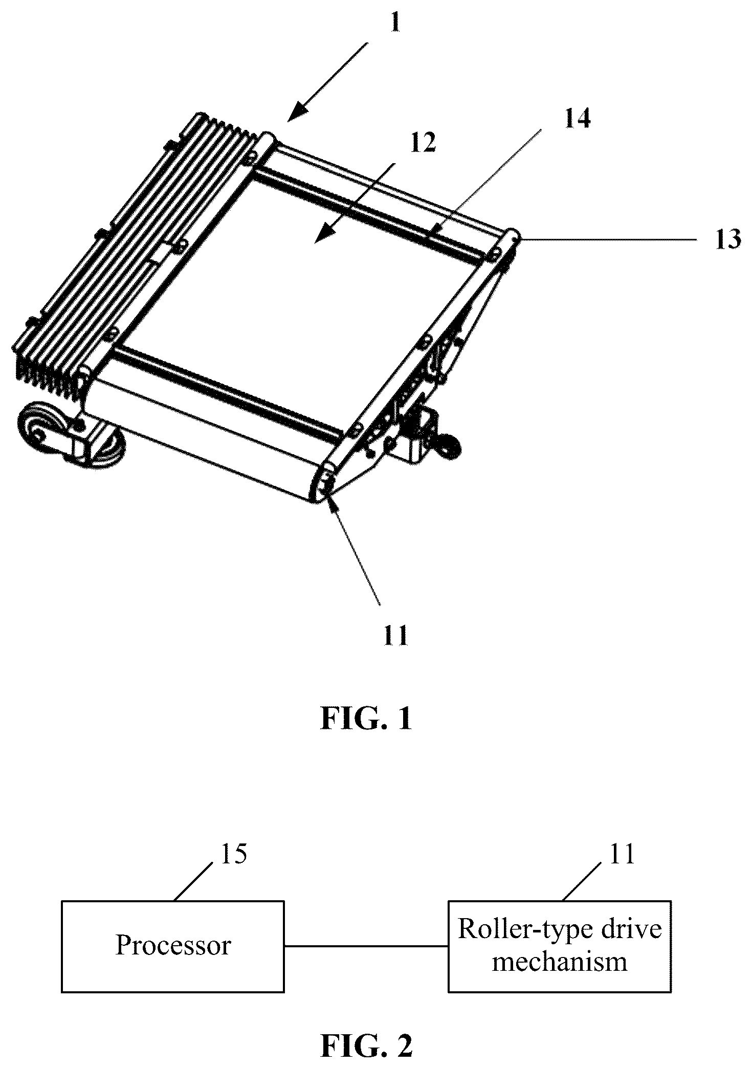 Patent US12097535 — Sorting vehicle, goods sorting system, and goods sorting method — Figure 1