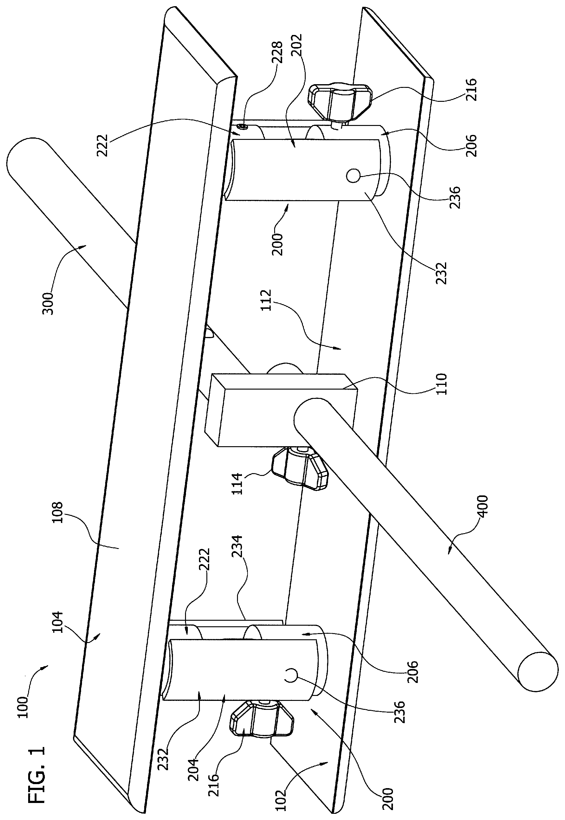 Patent US12097536 — Planar mop configuration with adjustable spacing — Figure 1