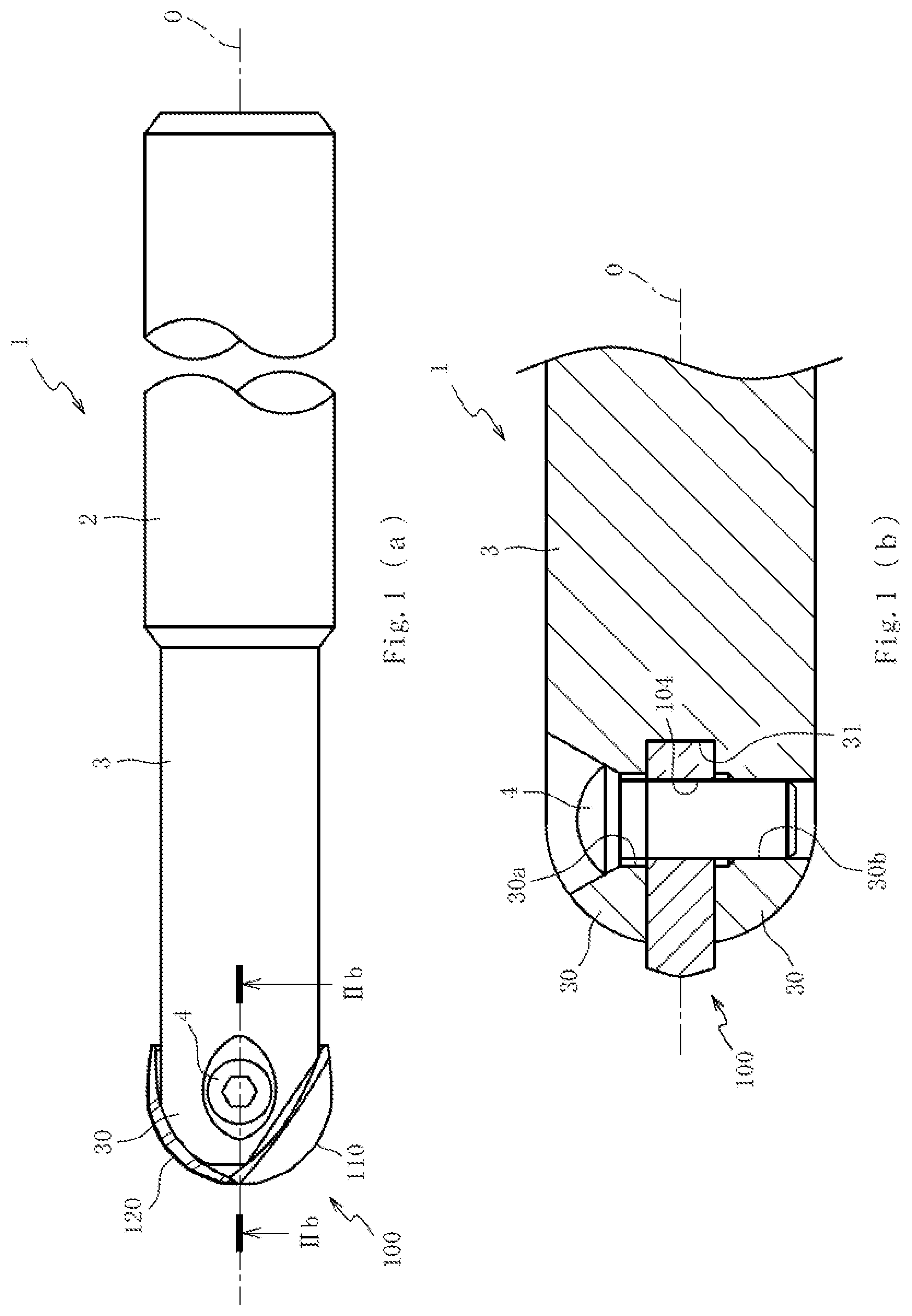 Patent US12097564 — Ball end mill and cutting insert — Figure 1