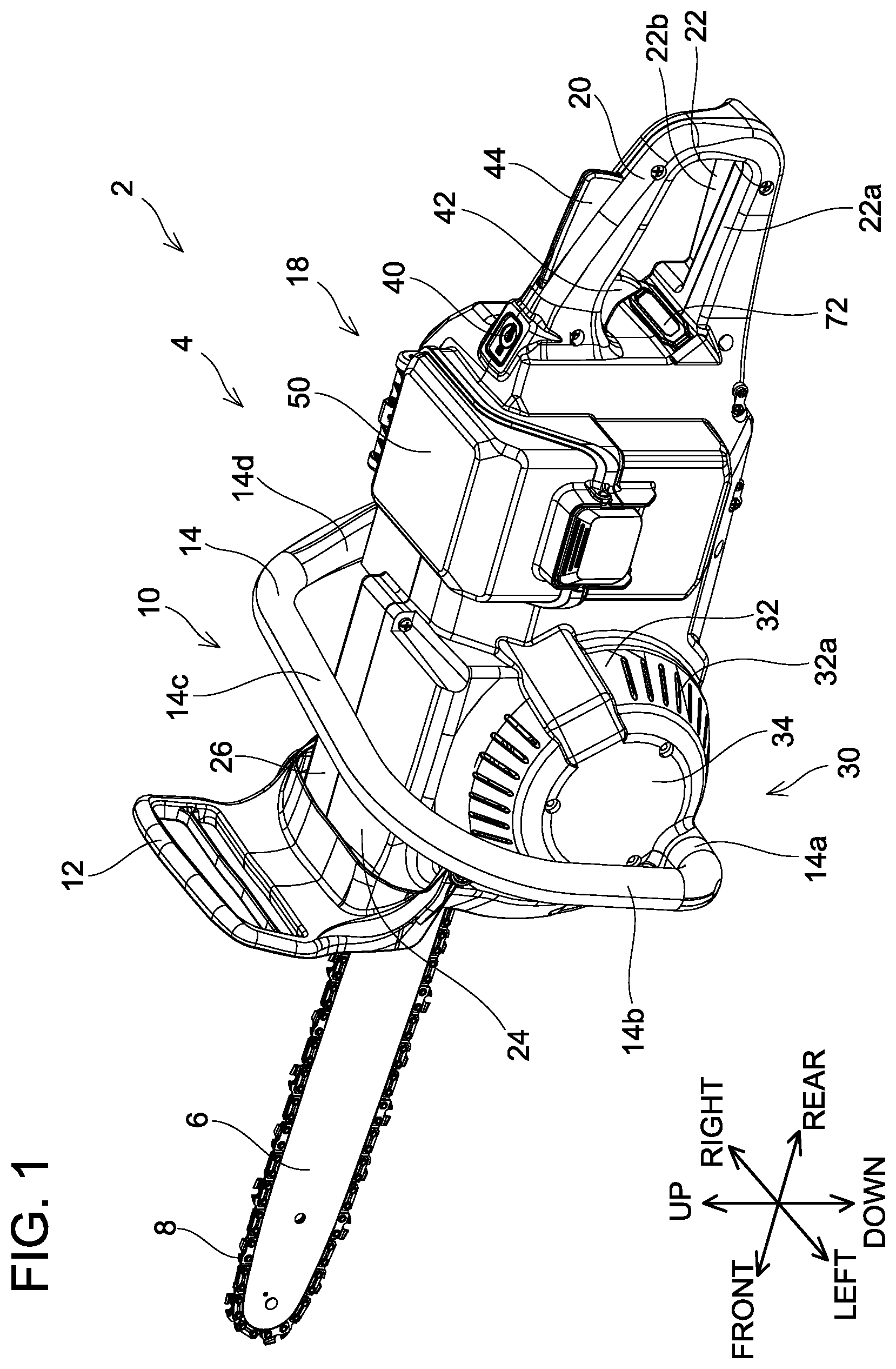 Patent US12097601 Figure 1 – Working machine