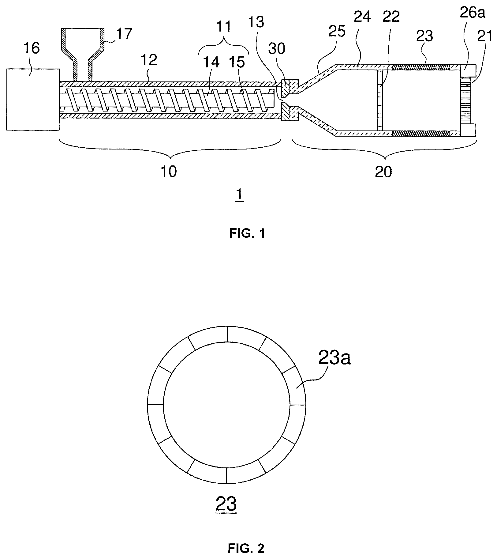 Patent US12097638 — Extrusion molding machine and method for producing molded body — Figure 1