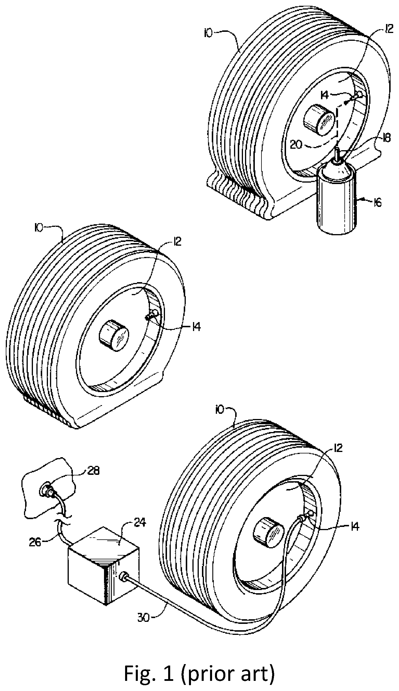 Patent US12097671 — Tire inflation and sealing system — Figure 1