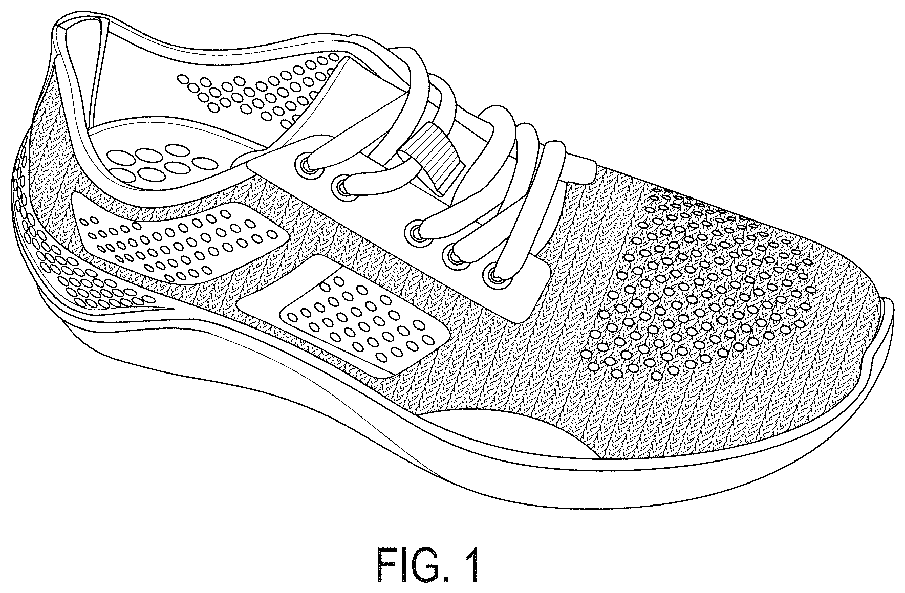 Patent US12097677 — Molded footwear upper with knit texture — Figure 1
