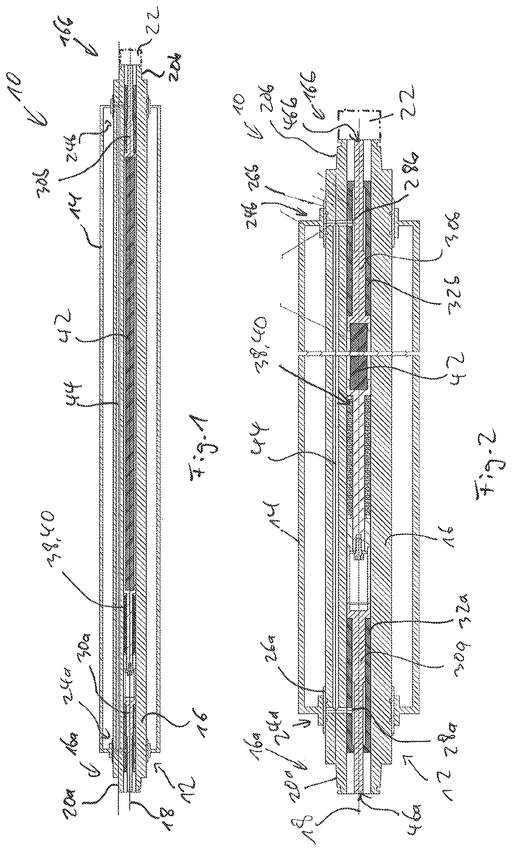 Patent US12097693 Figure 1 – Clamping shaft, printing cylinder unit and method for operating a clamping shaft
