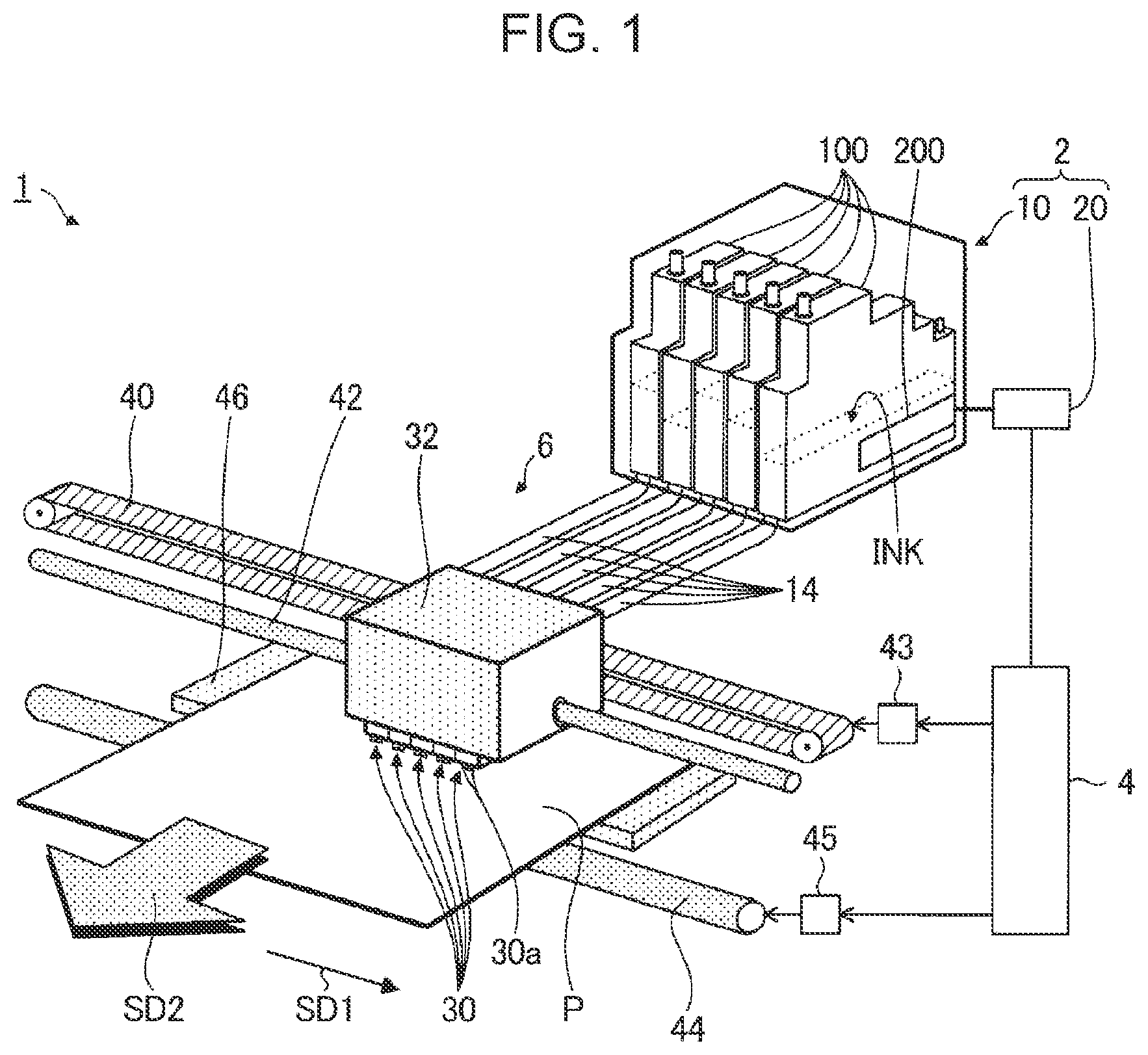 Patent US12097713 — Storage device and liquid ejection apparatus — Figure 1