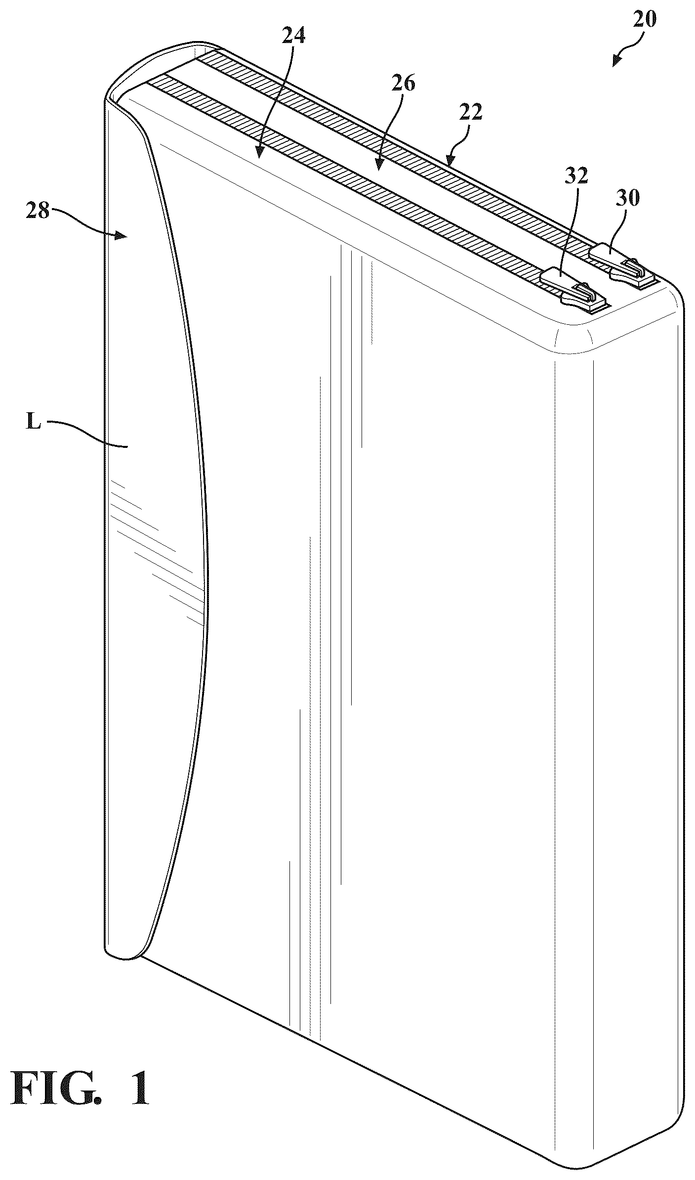Patent US12097721 — Trifold organizer — Figure 1