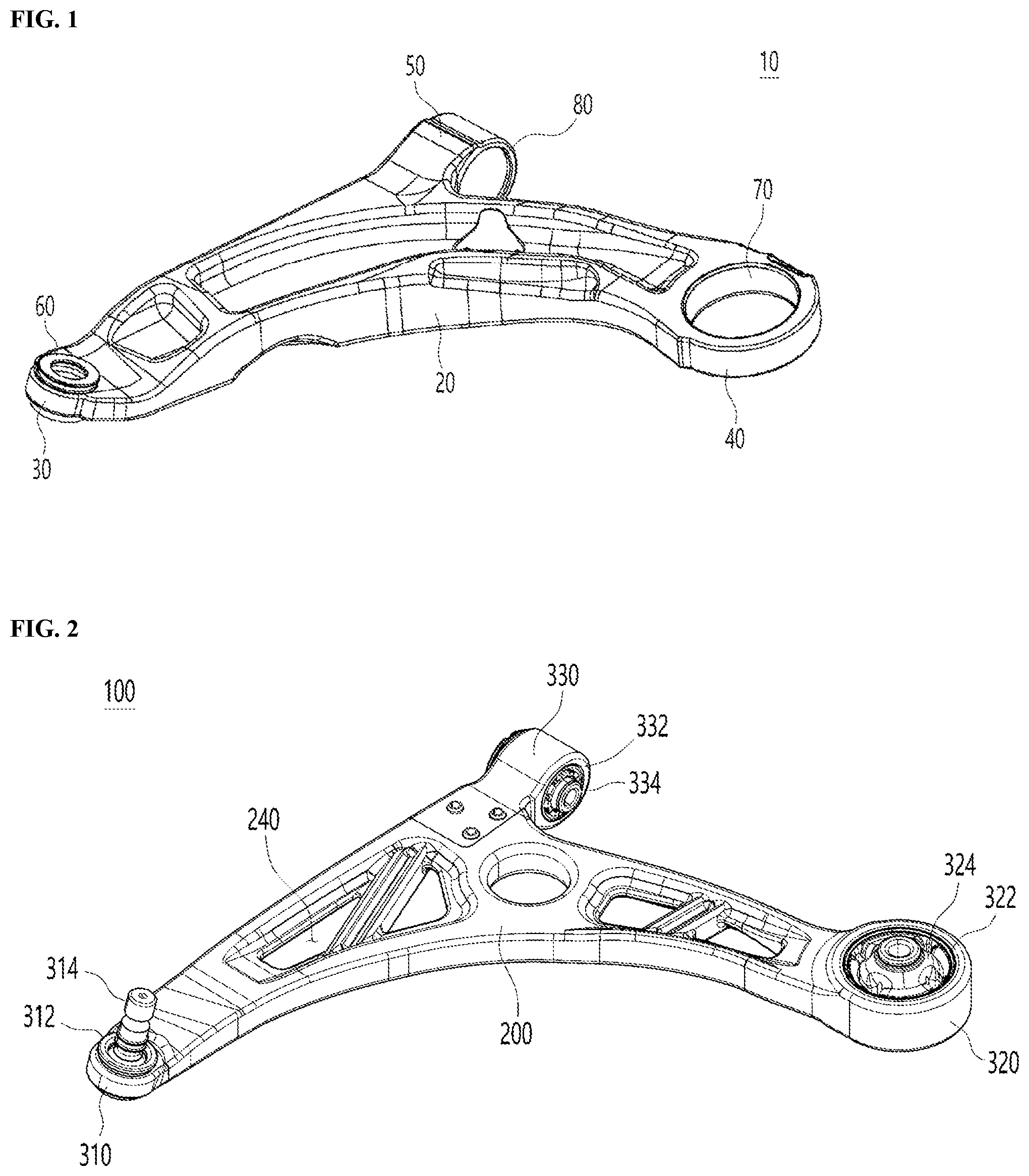 Patent US12097742 — Vehicle suspension arm — Figure 1