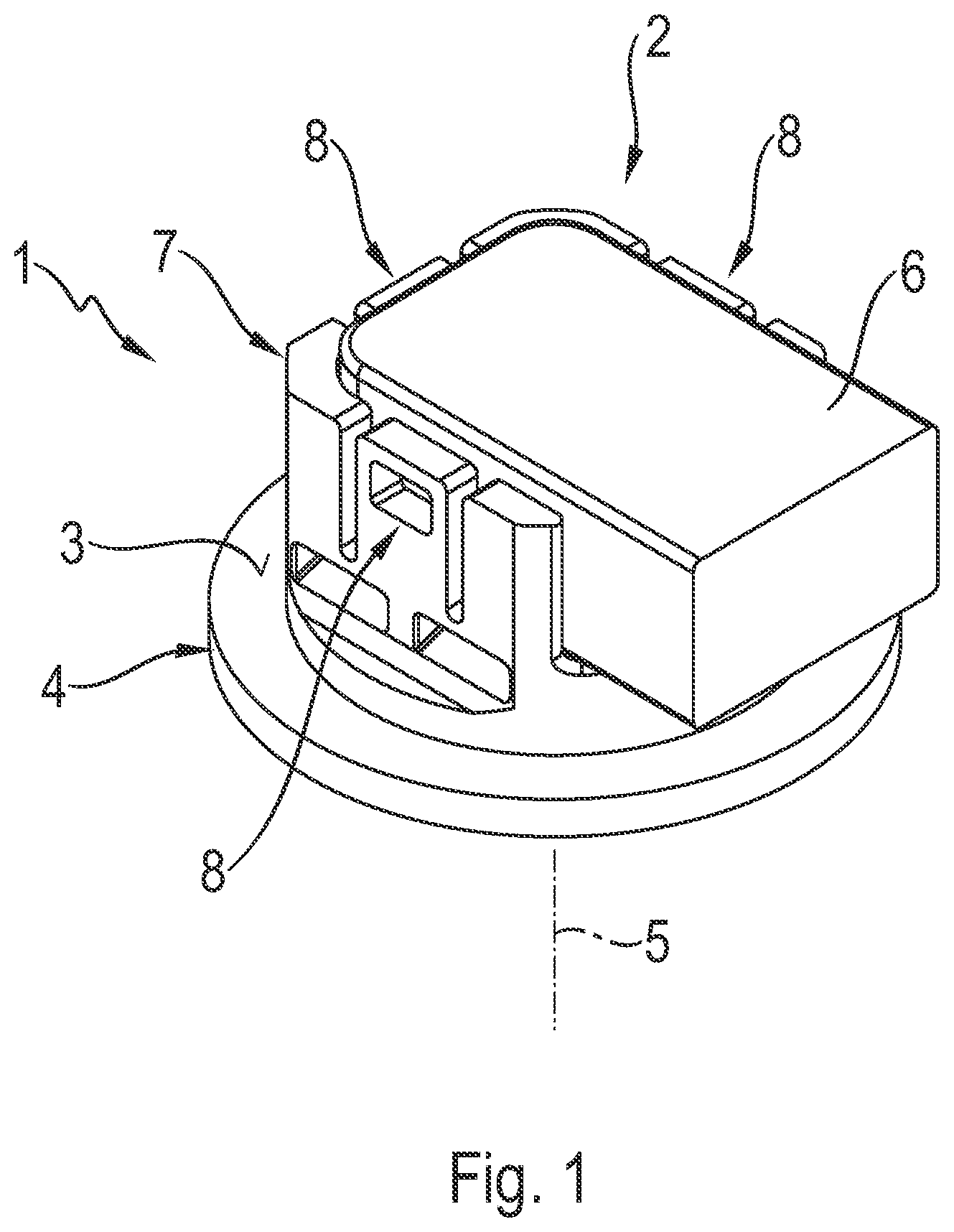 Patent US12097744 — Closure element for a ball-and-socket joint, and ball-and-socket joint having a closure element of this kind — Figure 1