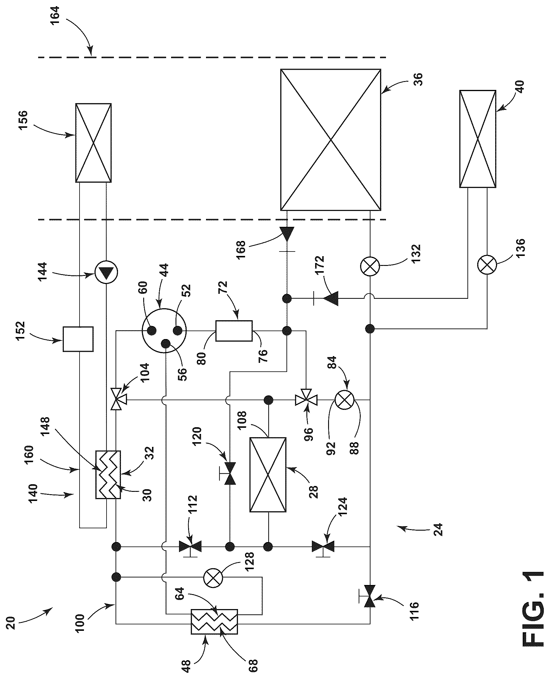 Patent US12097750 — Heat pump for a vehicle — Figure 1