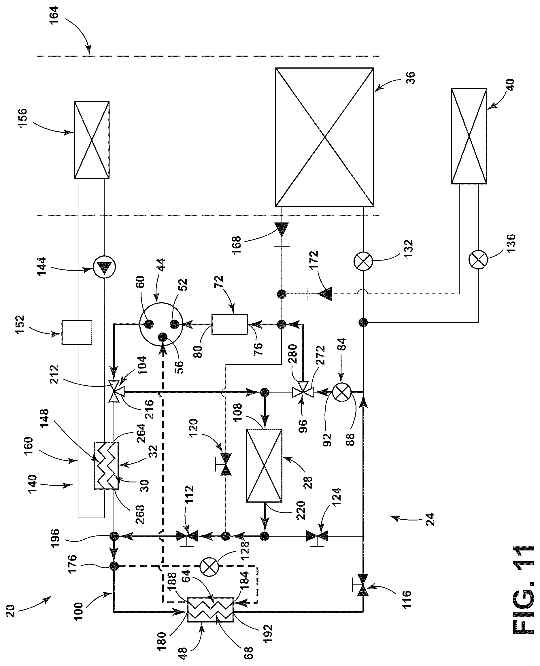 Patent US12097750 Figure 12 – Heat pump for a vehicle