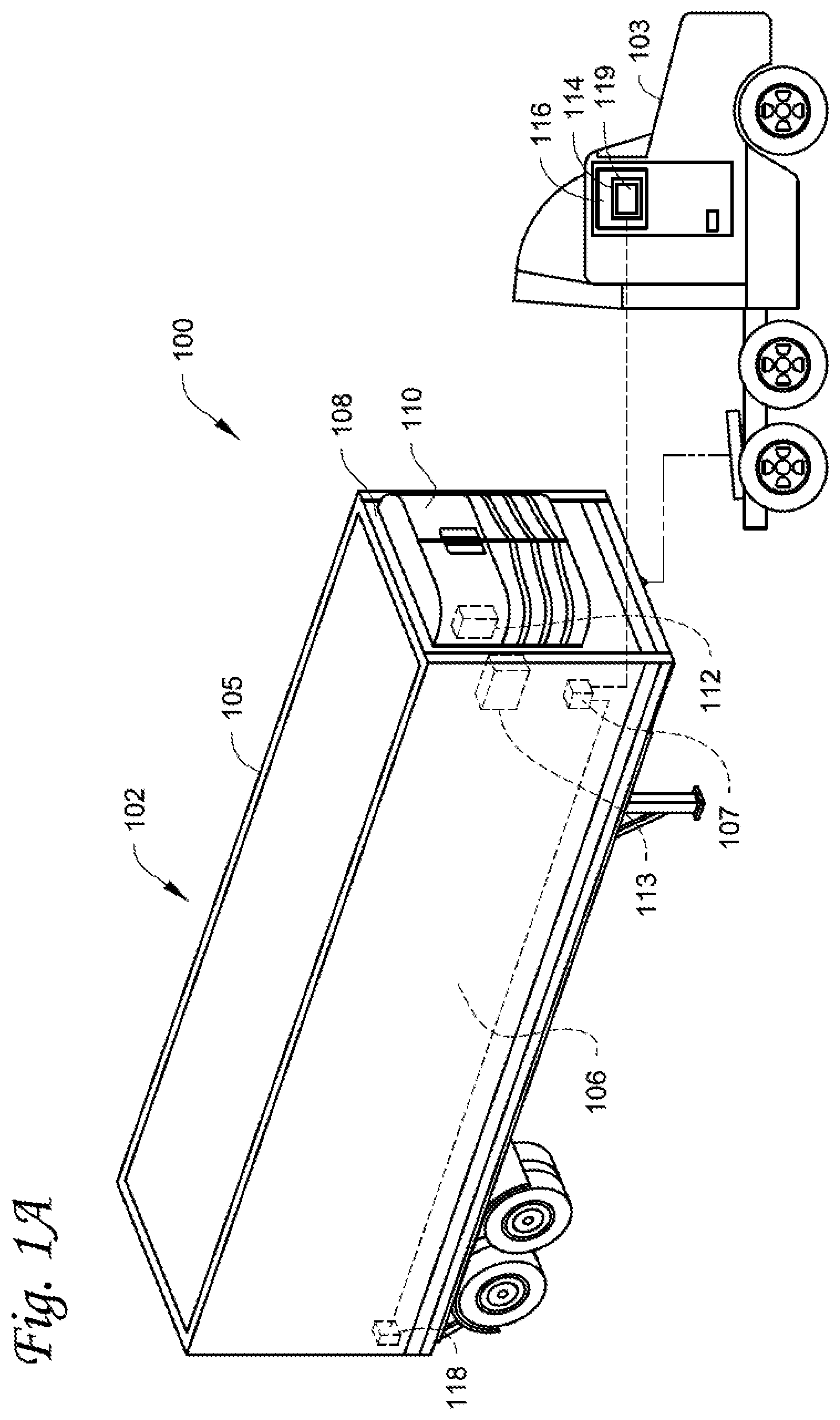 Patent US12097751 Figure 1 – Methods and systems for providing predictive energy consumption feedback for powering a transport climate control system