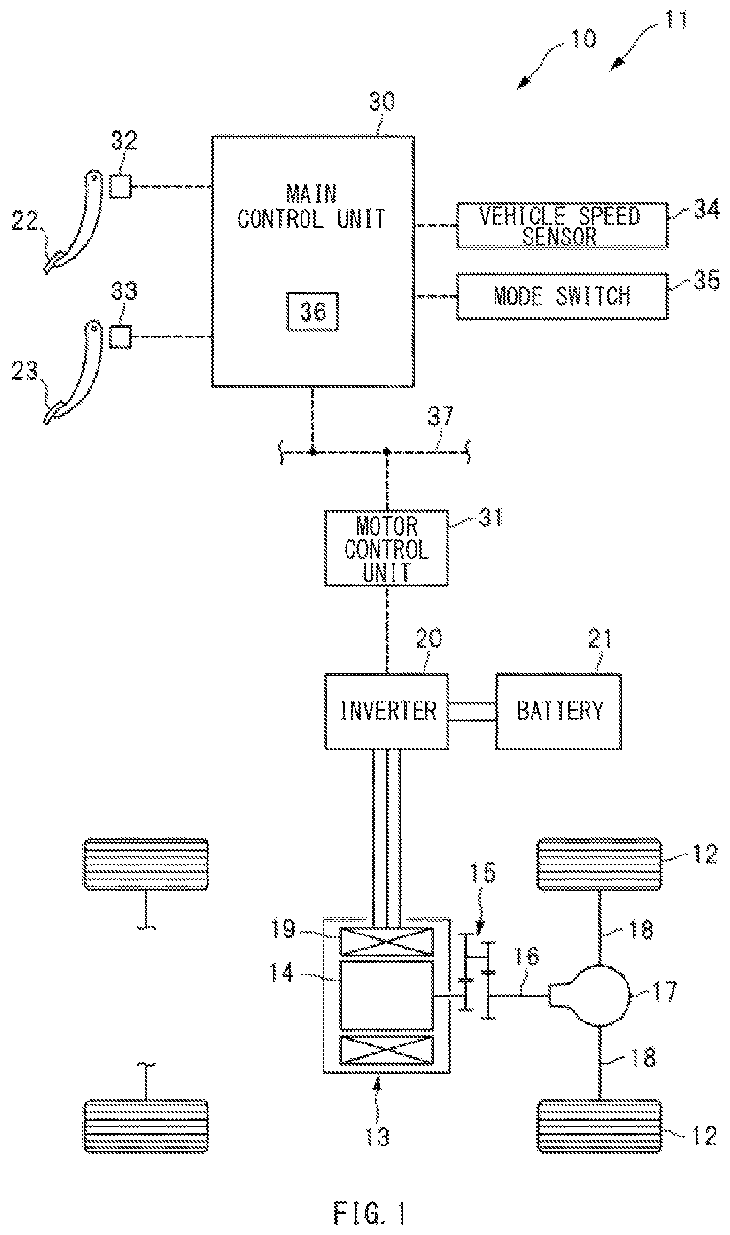 Patent US12097770 — Vehicle control apparatus — Figure 1
