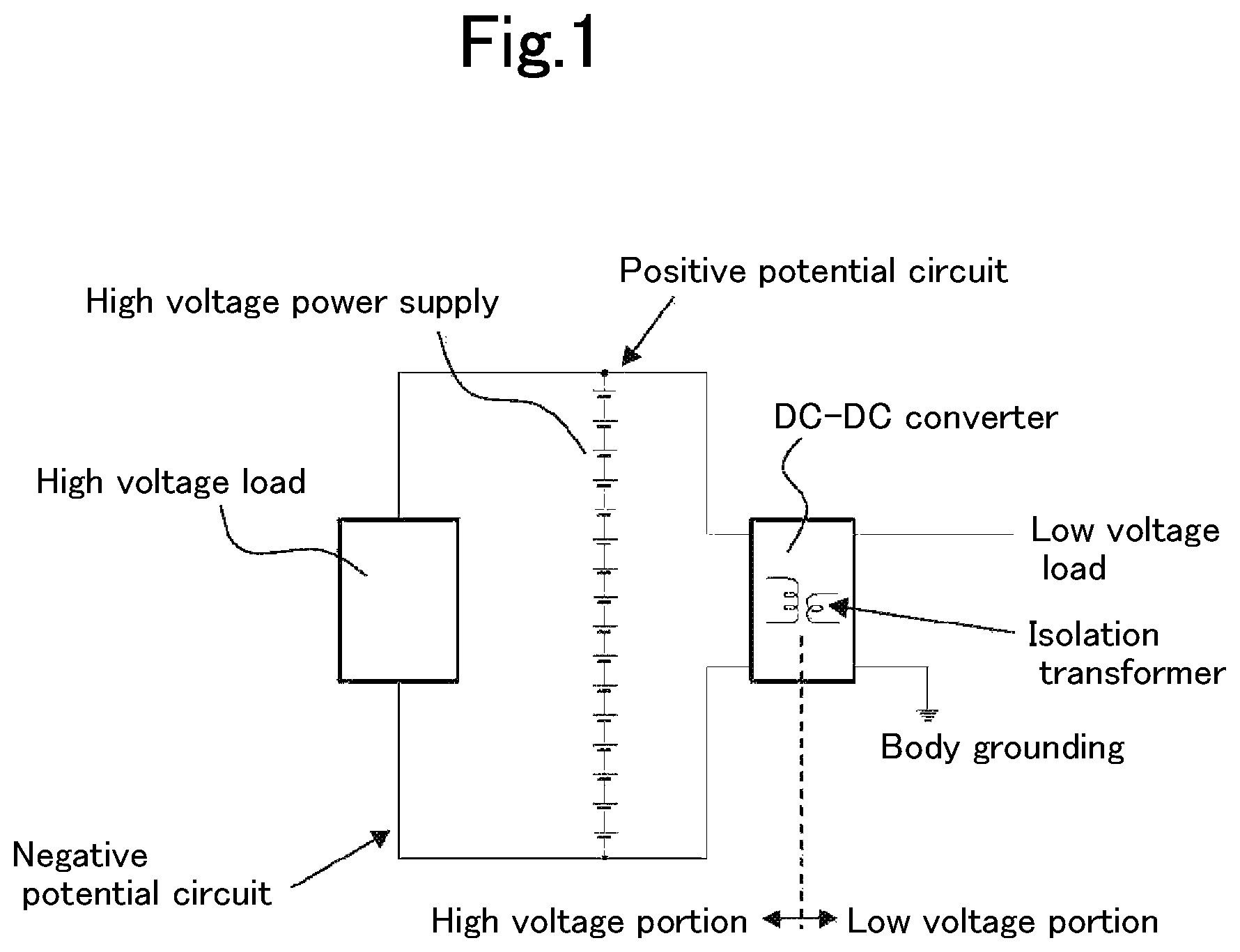 Patent US12097775 — Power supply device for vehicle — Figure 1