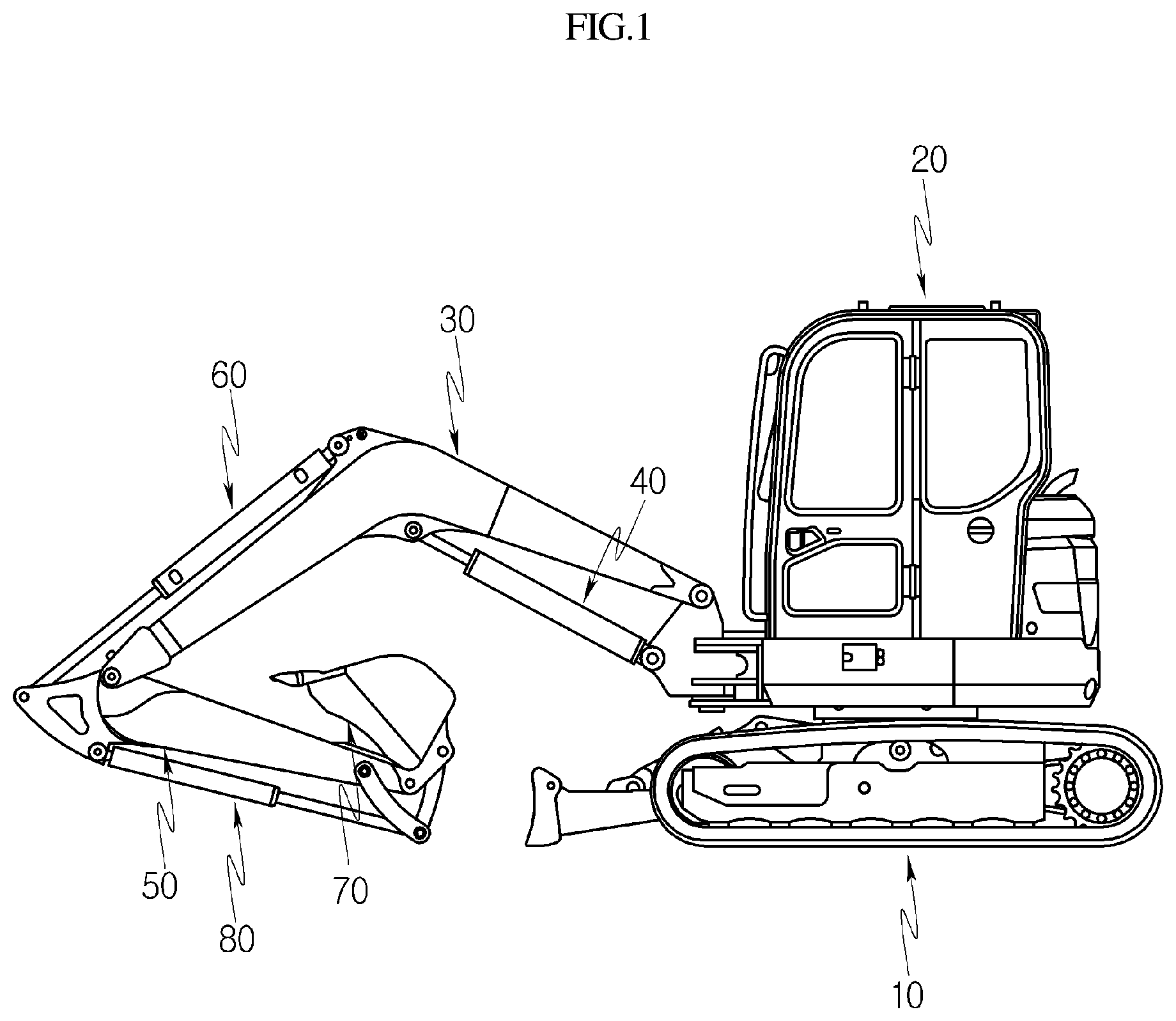 Patent US12097789 Figure 1 – Construction machine