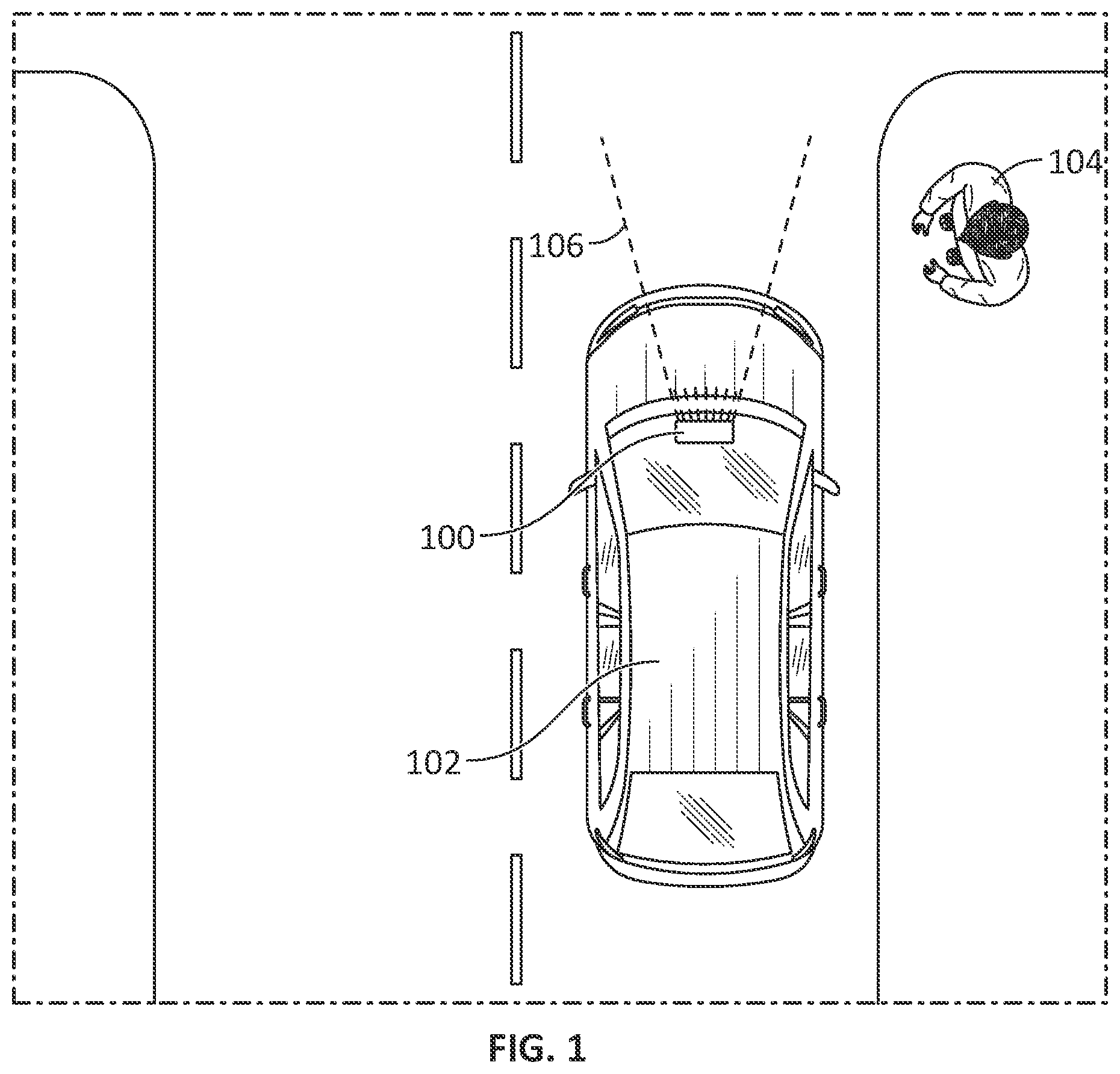 Patent US12097801 — Illuminated communication unit for a vehicle within a transportation network — Figure 1