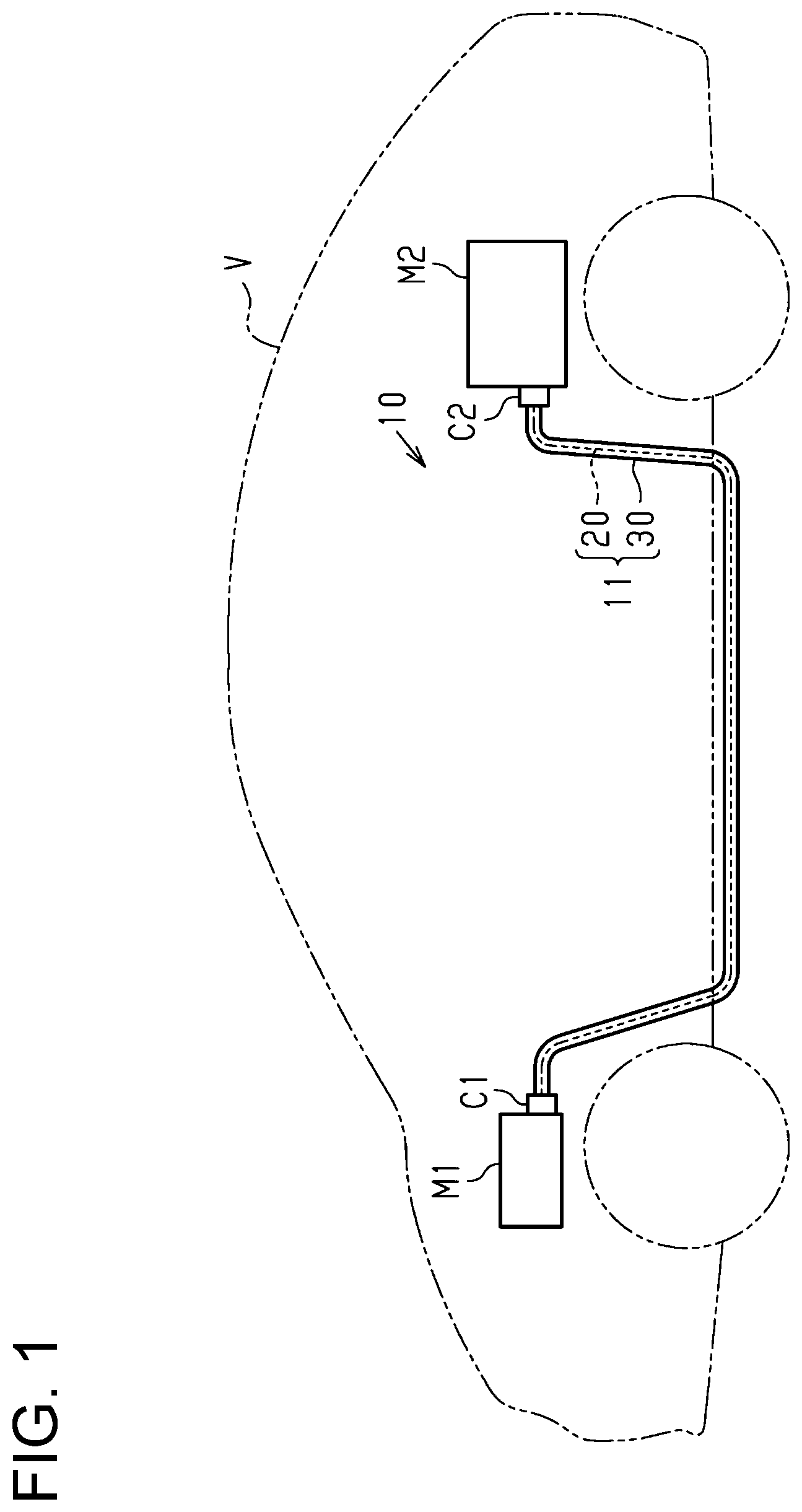Patent US12097813 — Wire harness — Figure 1
