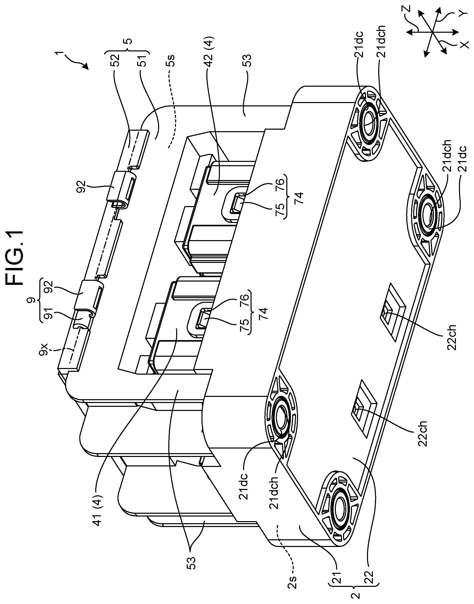 Patent US12097816 — Electrical connection box — Figure 1