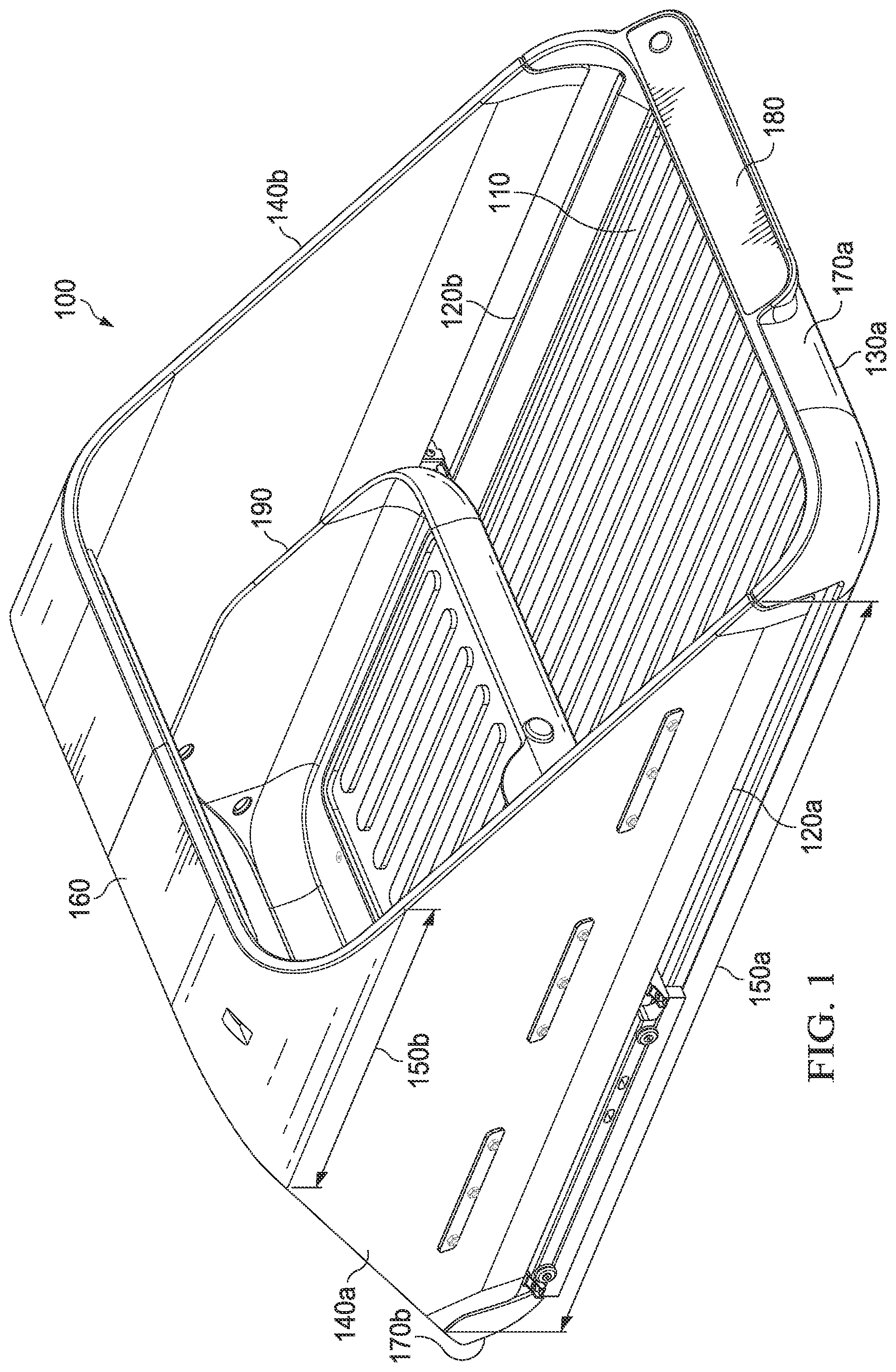 Patent US12097824 — Slider mechanism for delivery container — Figure 1