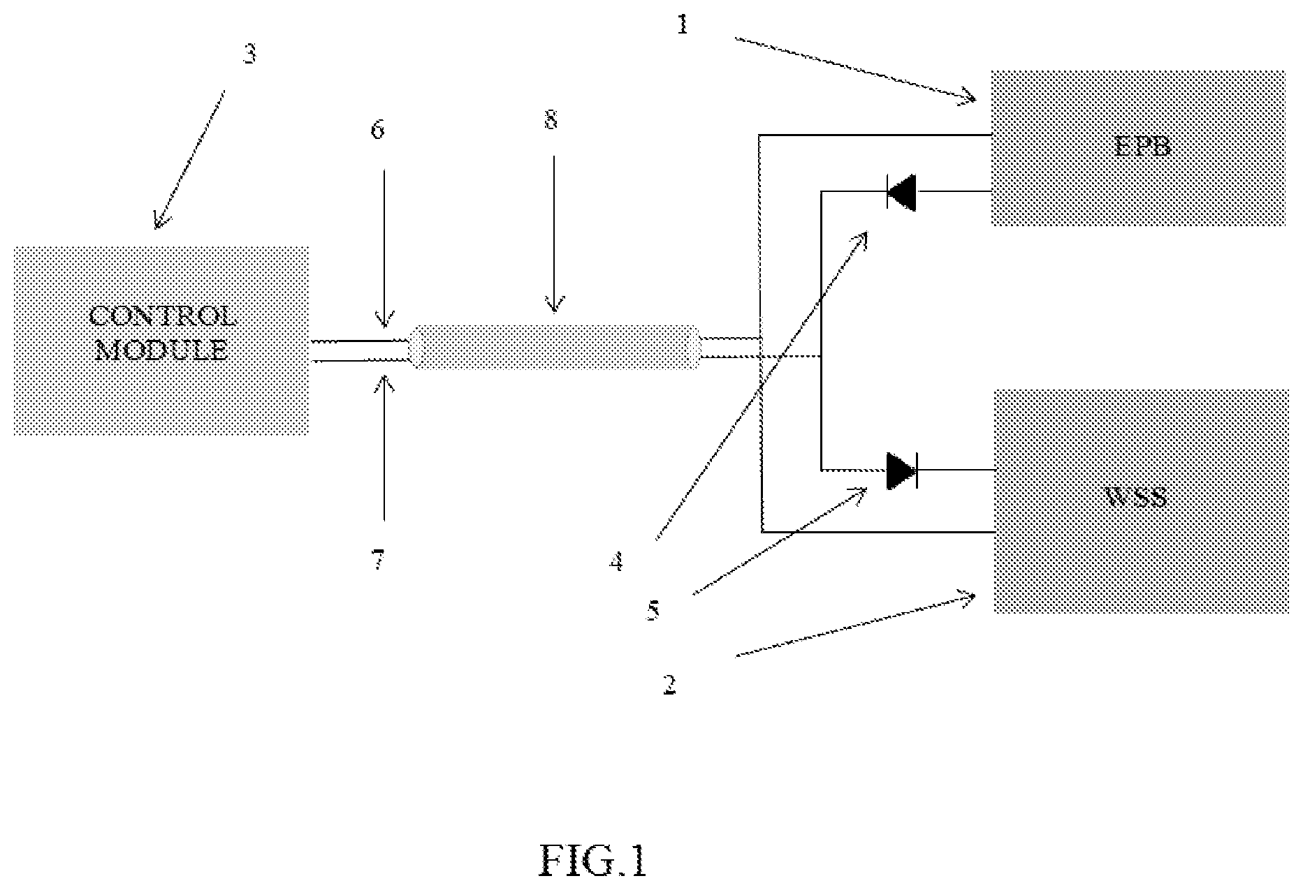 Patent US12097827 — EPB and WSS connecting system — Figure 1