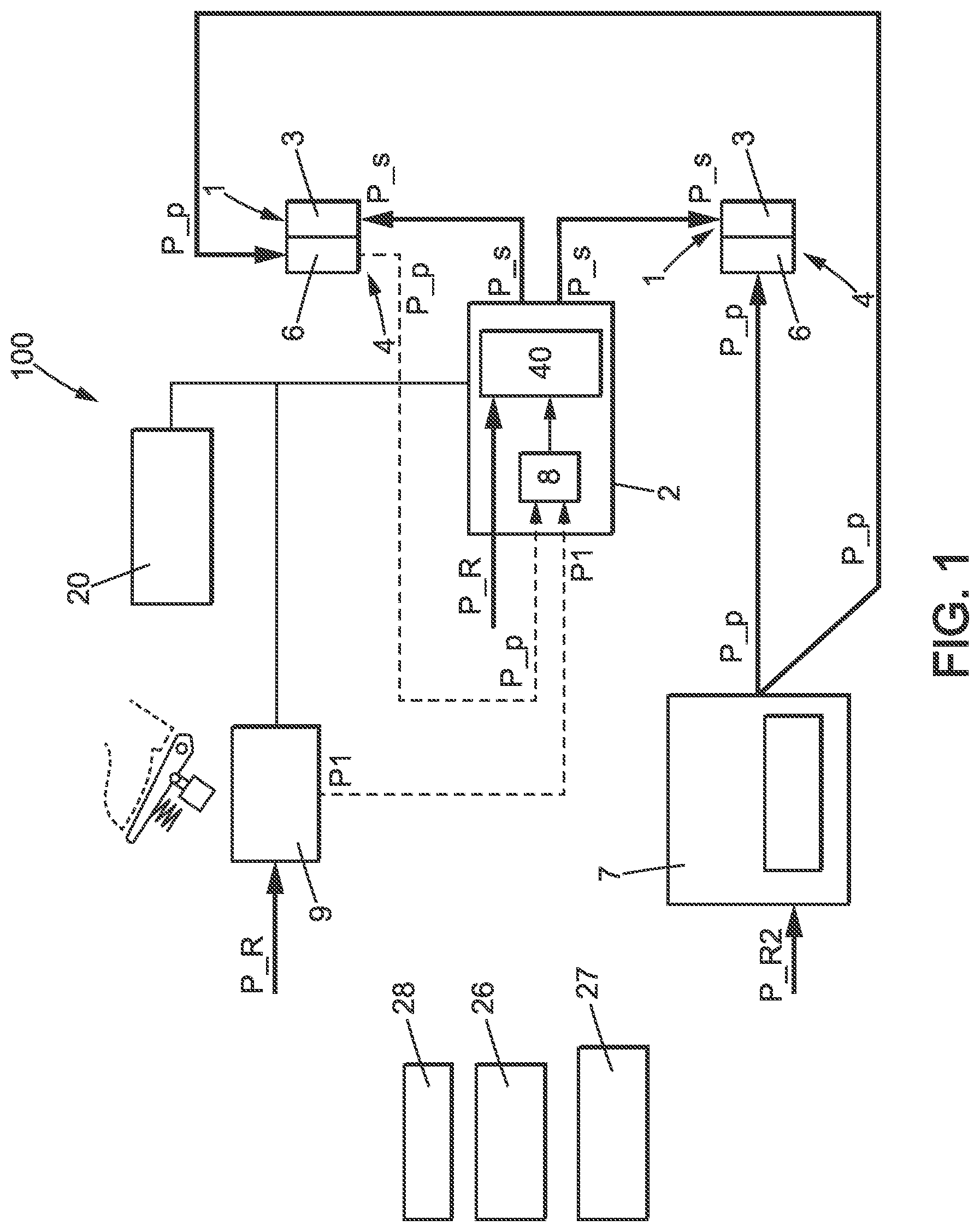 Patent US12097829 Figure 1 – Pneumatic anti-compound on service brake backup line