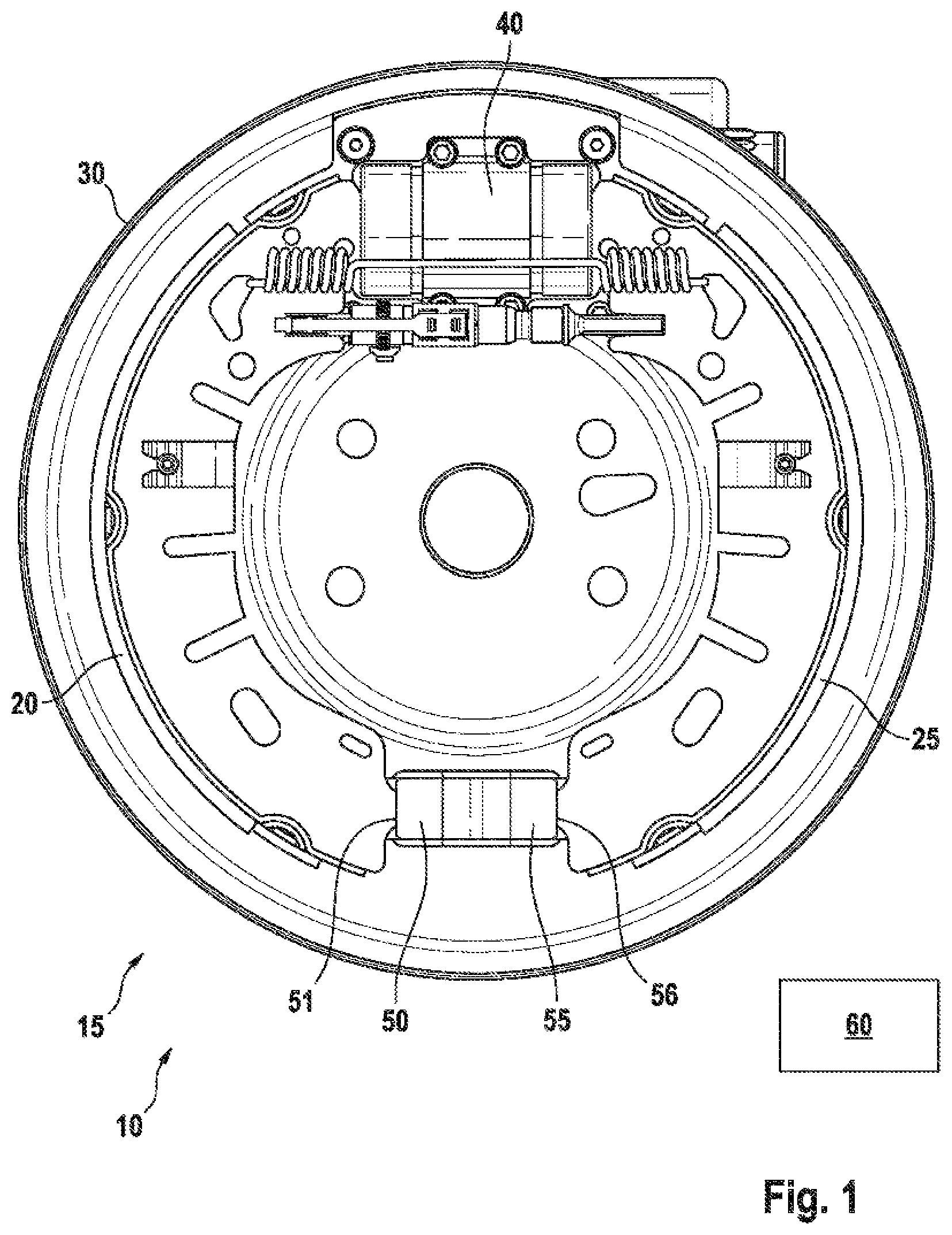 Patent US12097834 — Method for determining an operating variable of a drum brake, drum brake assembly — Figure 1