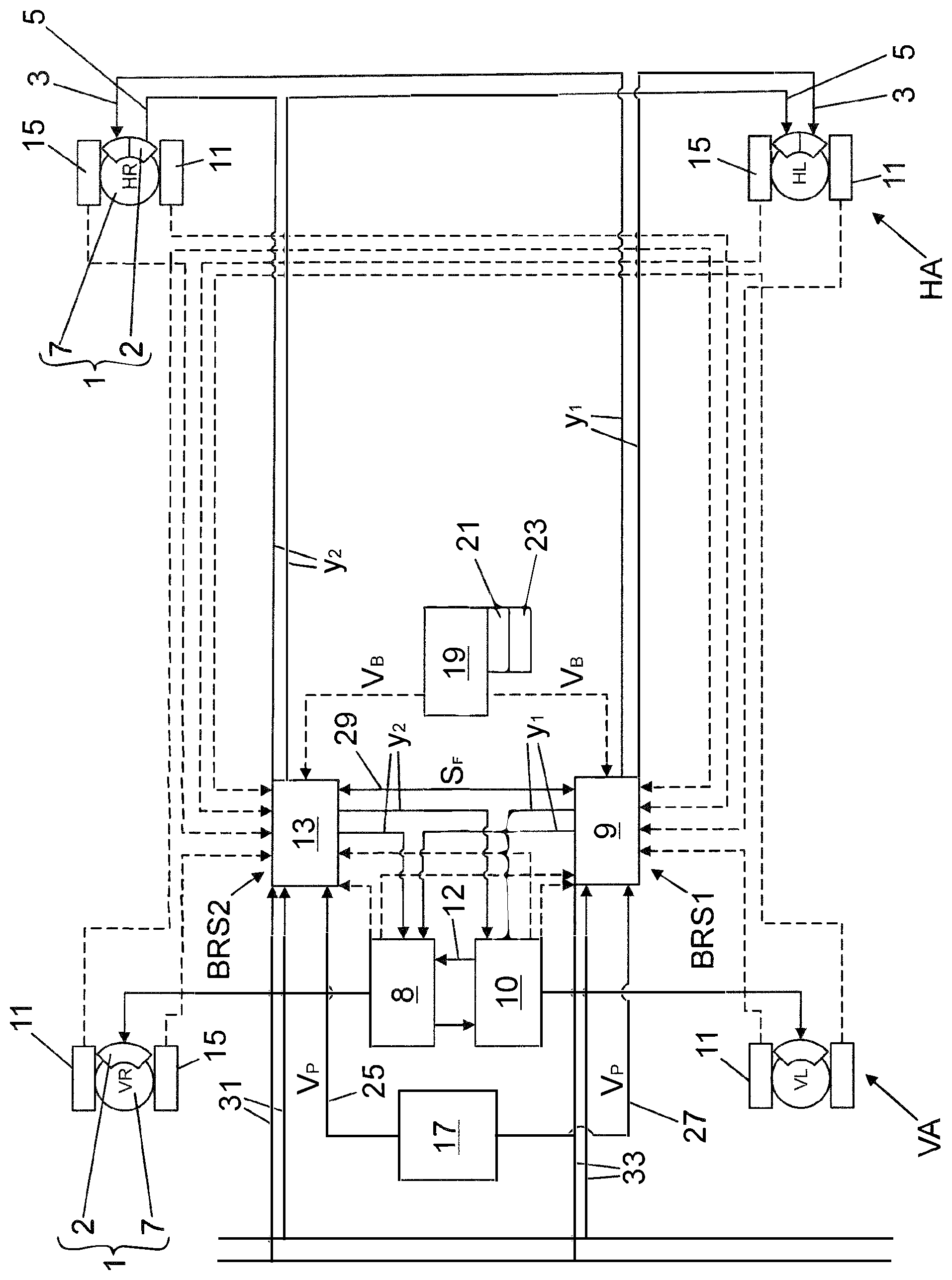 Patent US12097838 Figure 1 – Braking system for an autonomous vehicle