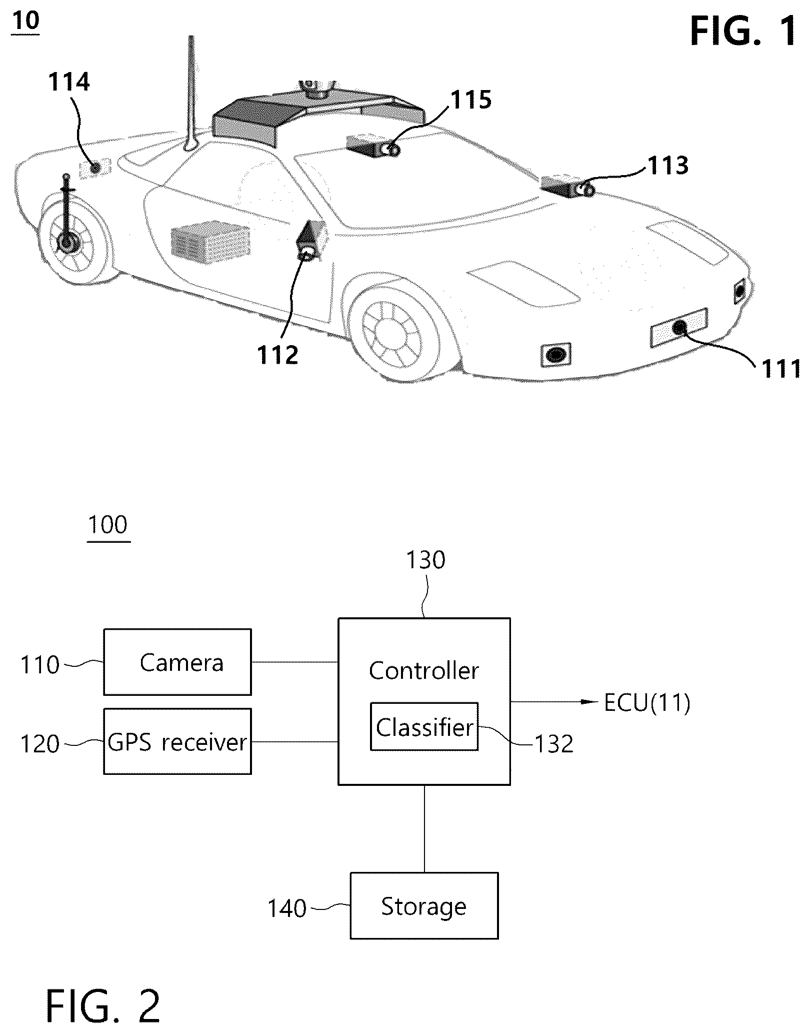 Patent US12097839 — Device for determining lane type and method thereof — Figure 1