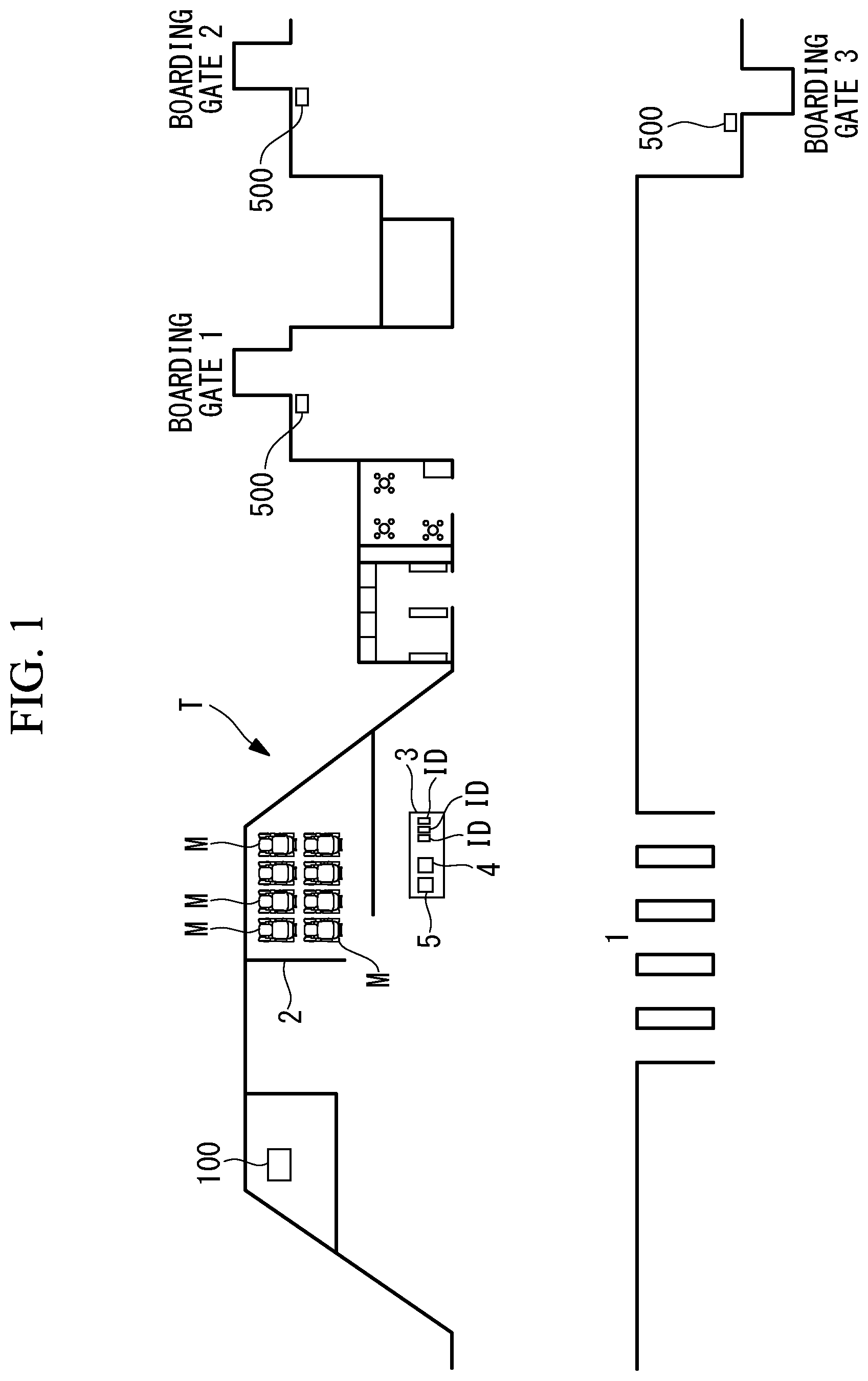 Patent US12097874 — System in facility and electric mobility vehicle — Figure 1