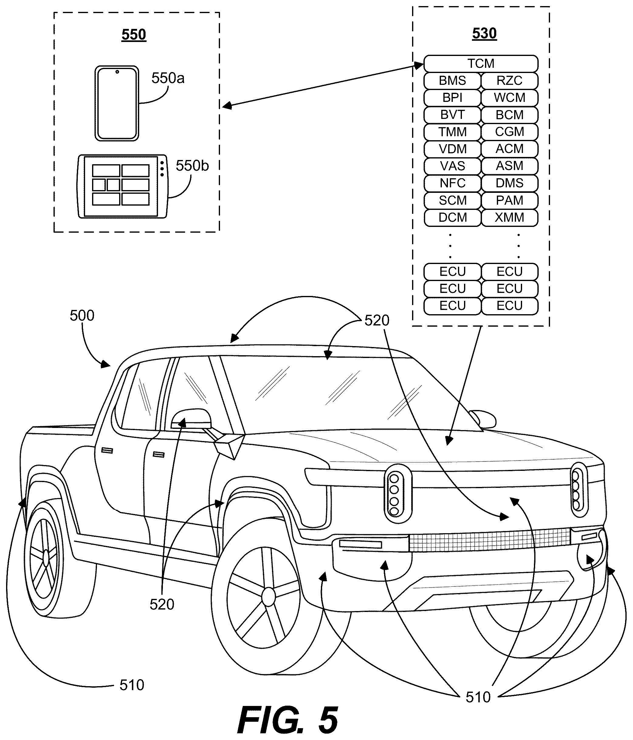 Patent US12097890 Figure 6 – Middleware software layer for vehicle autonomy subsystems