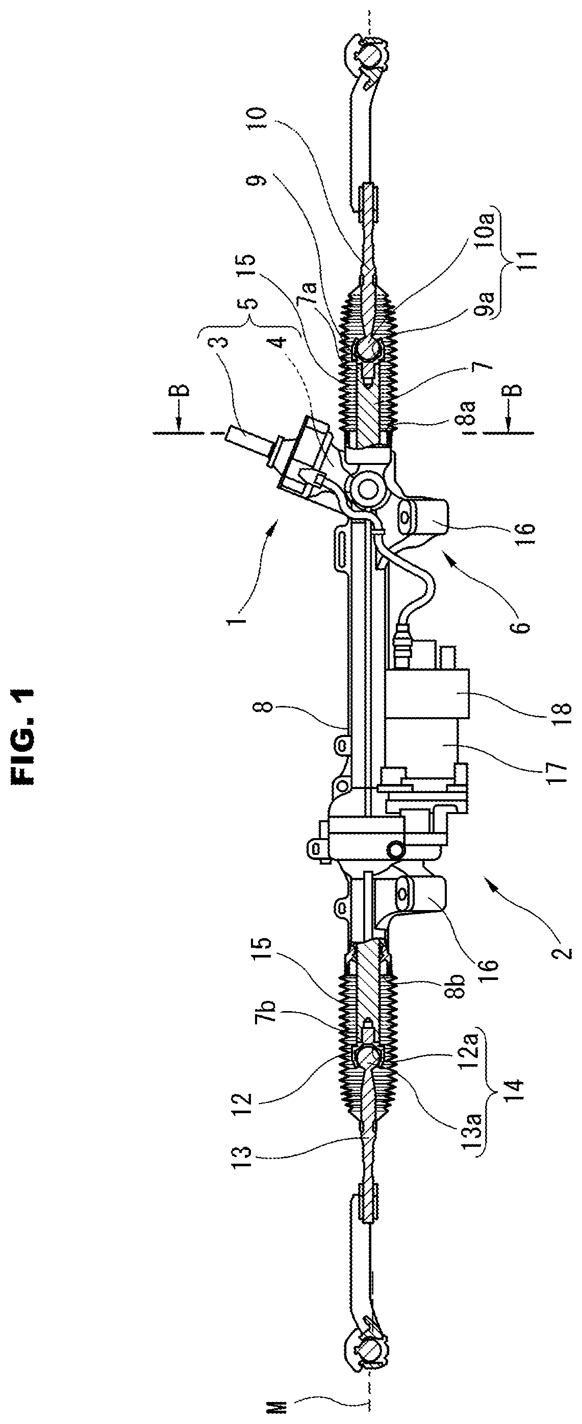 Patent US12097907 — Steering device — Figure 1