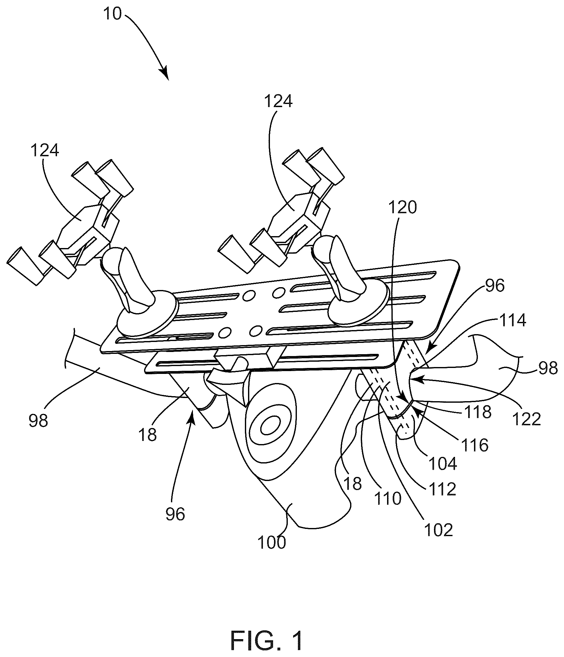 Patent US12097923 — Quick-release motorcycle accessory rack — Figure 1