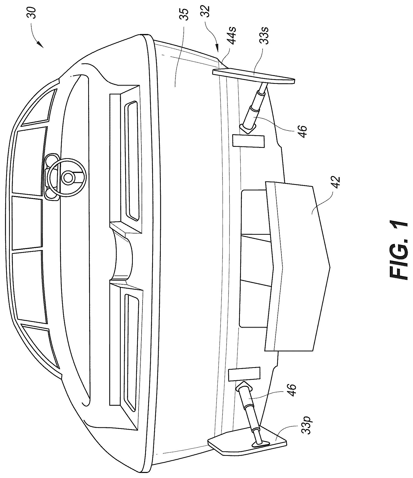 Patent US12097930 Figure 1 – Surf wake system for a watercraft