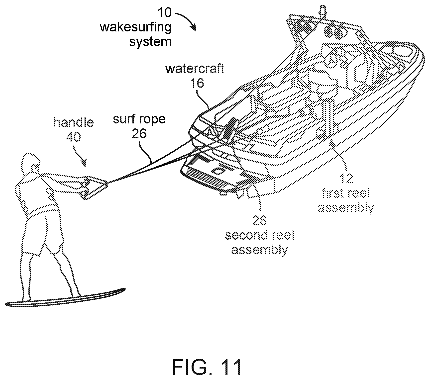 Patent US12097933 Figure 11 – Wakesurfing systems and methods