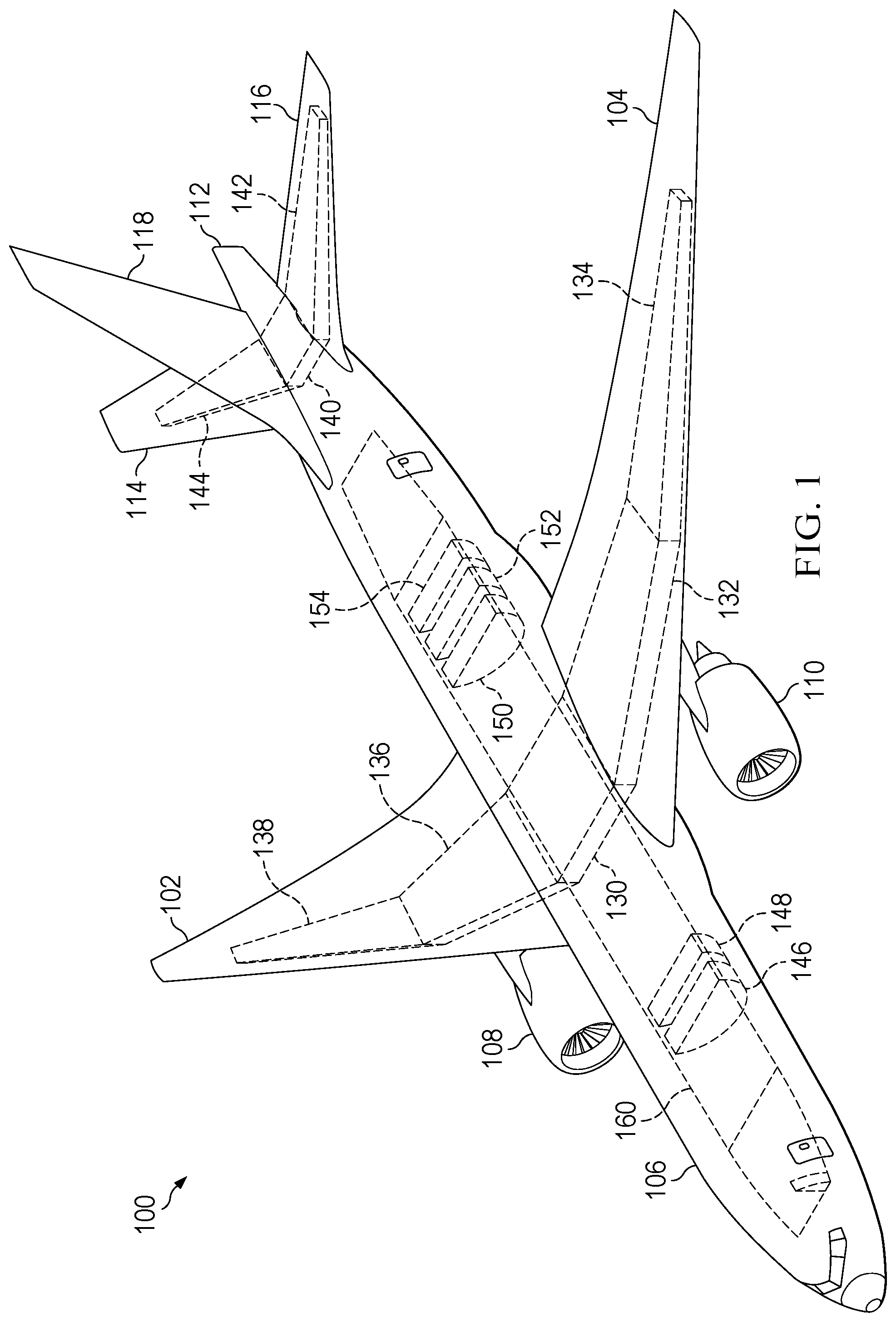 Patent US12097969 — Fuel tank flammability protection system — Figure 1