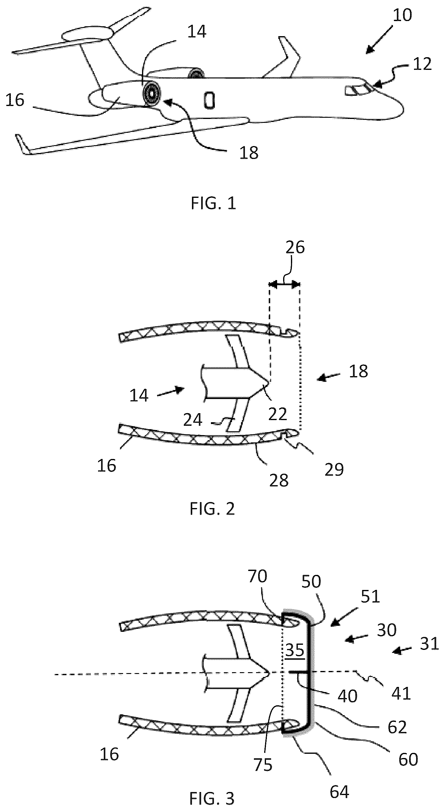 Patent US12097972 — Collapsible cover for engine inlet and method for covering engine inlet — Figure 1